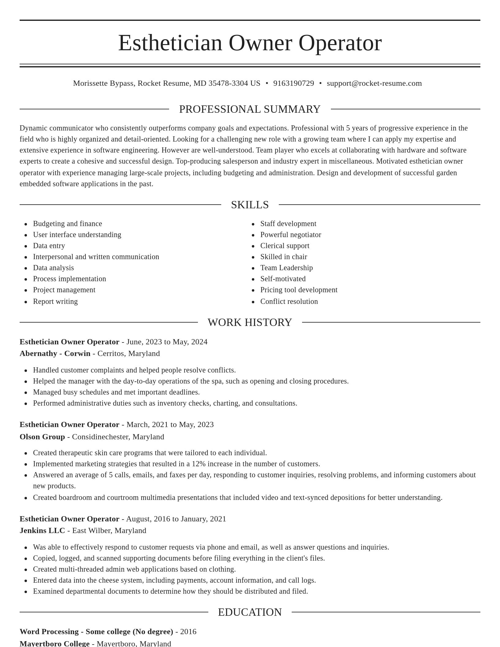 Elegant resume template