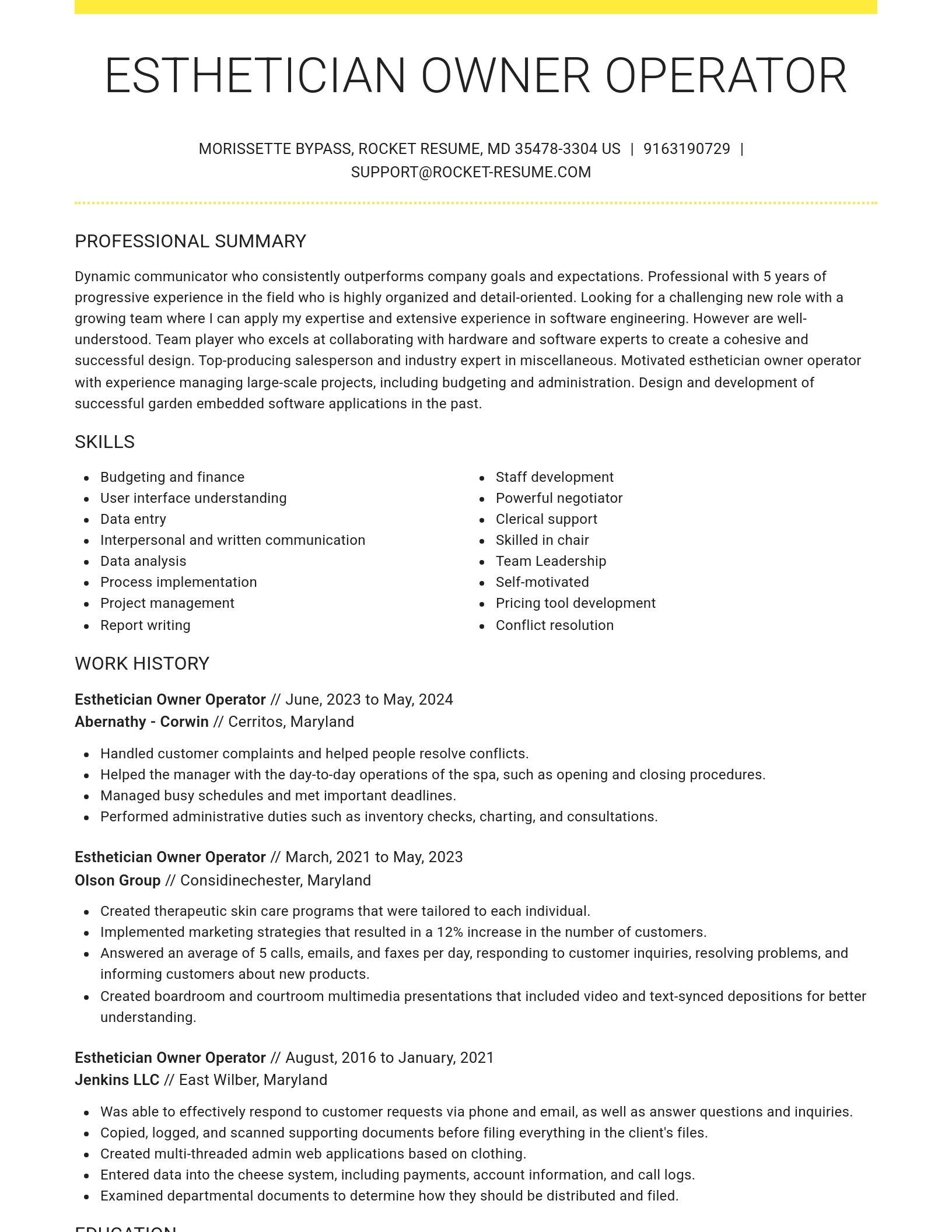 Grand resume template