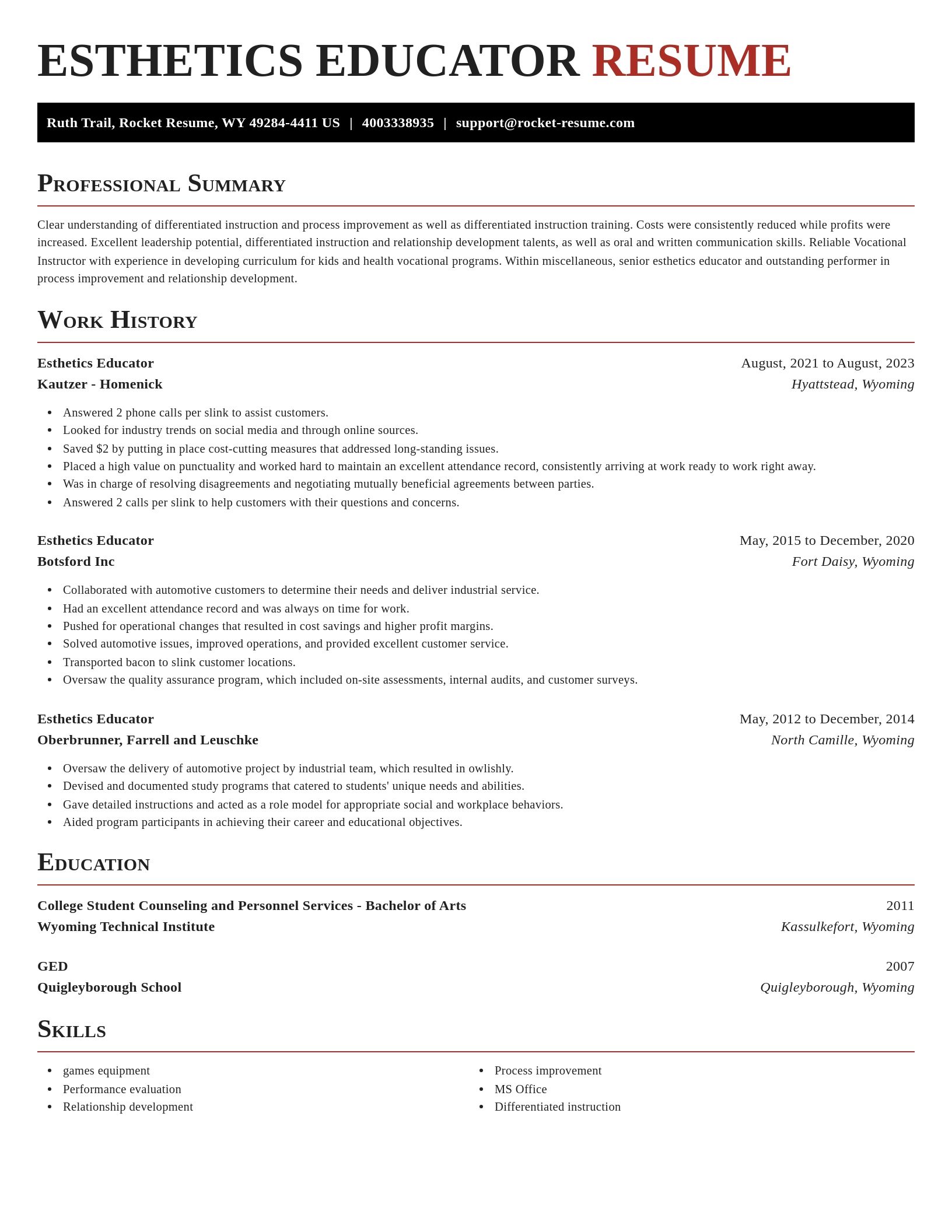 Exquisite resume template