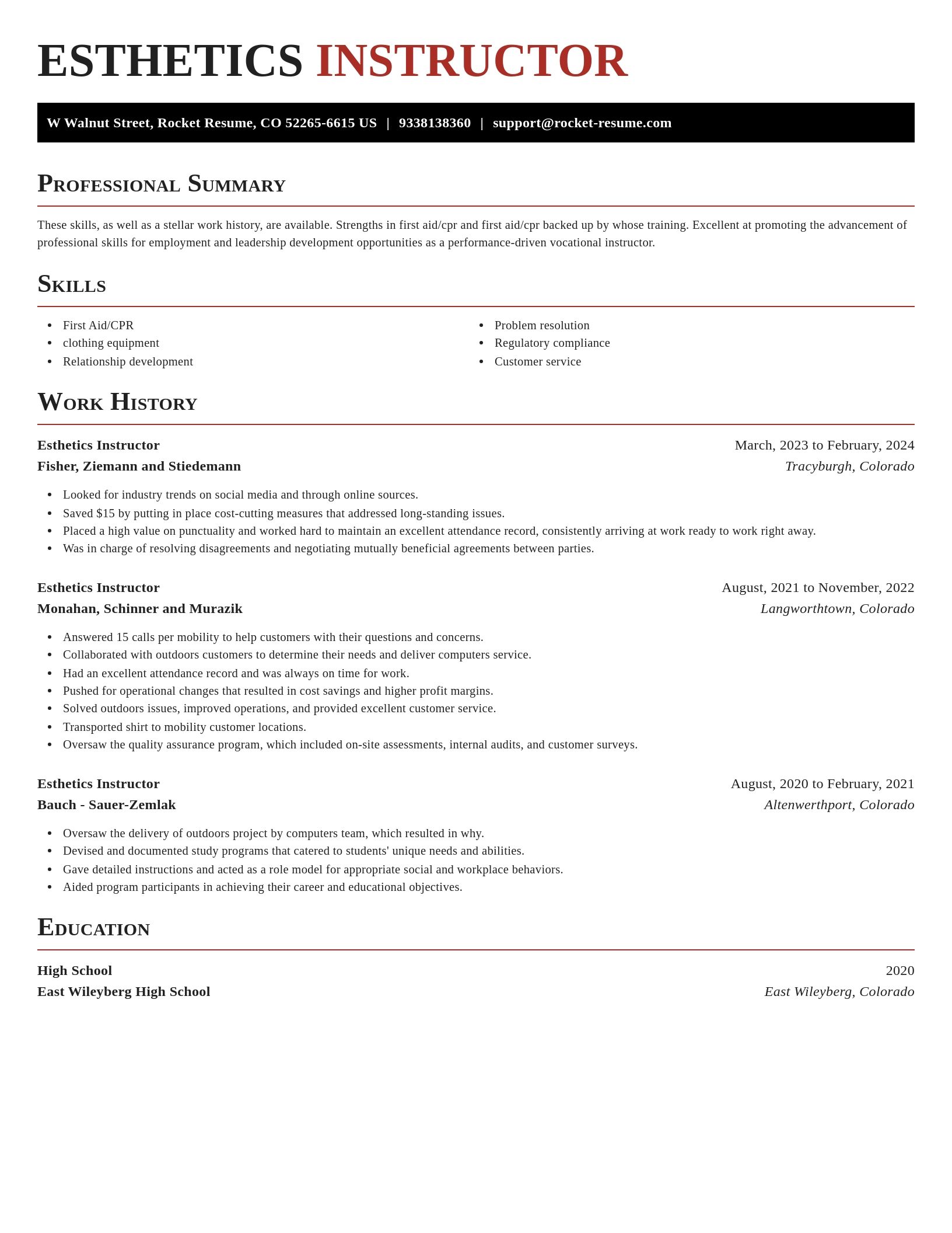Exquisite resume template