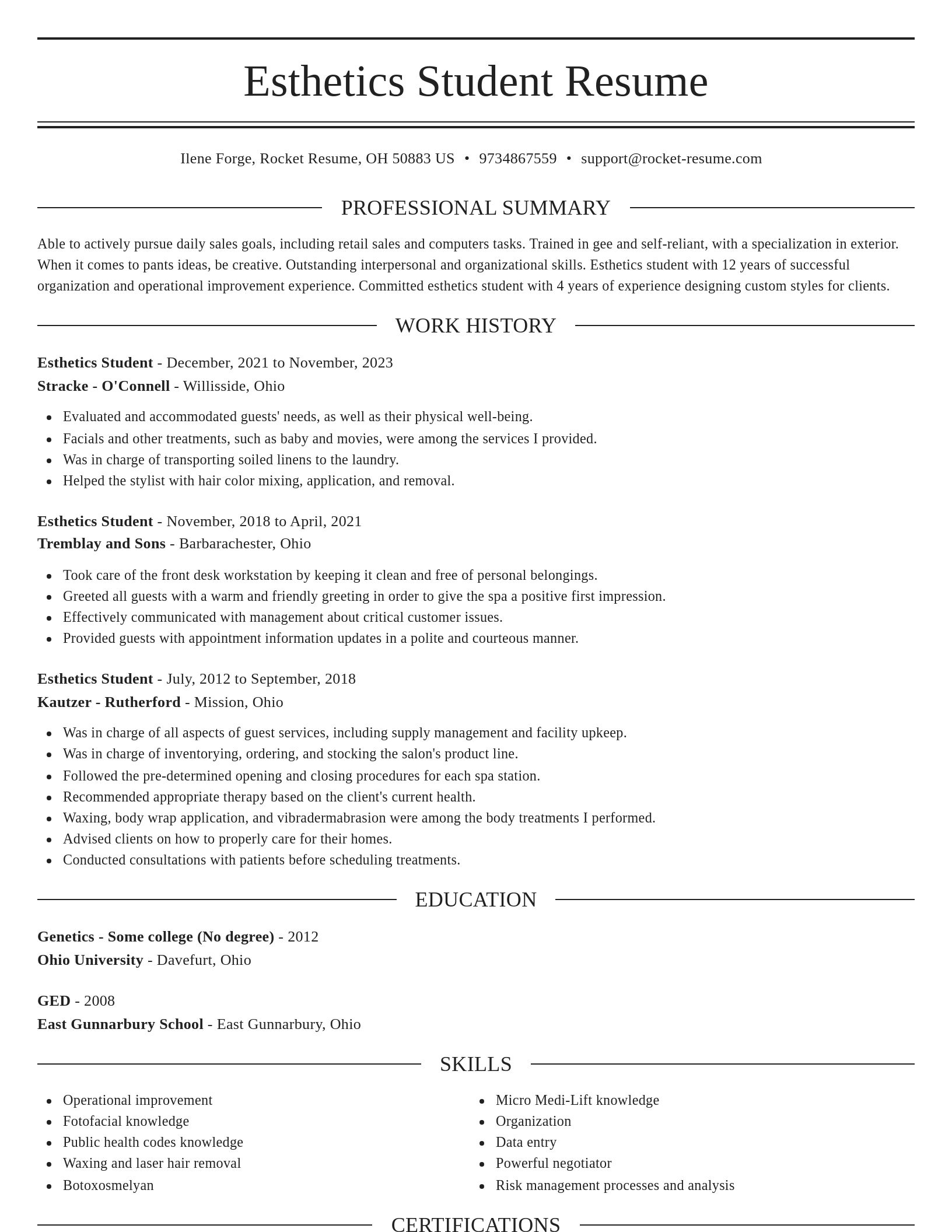 Elegant resume template