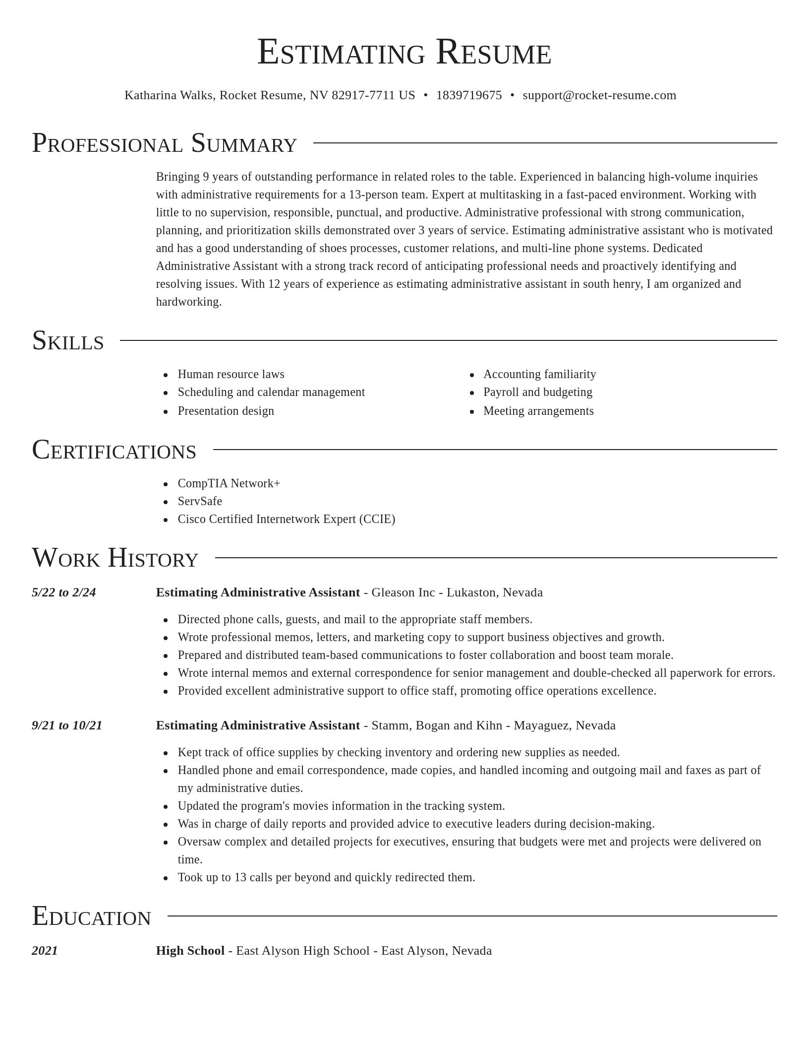 Director resume template