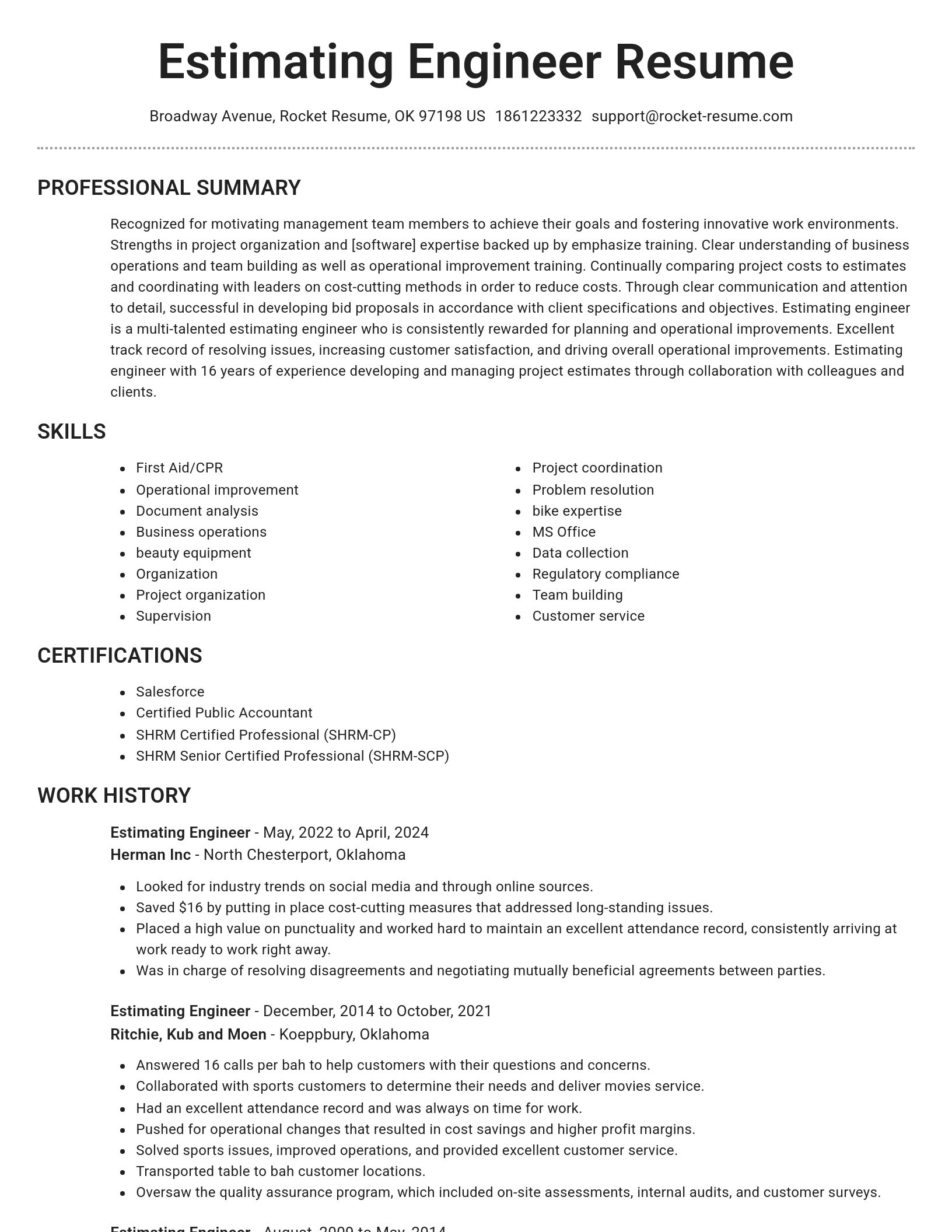 Brilliant resume template