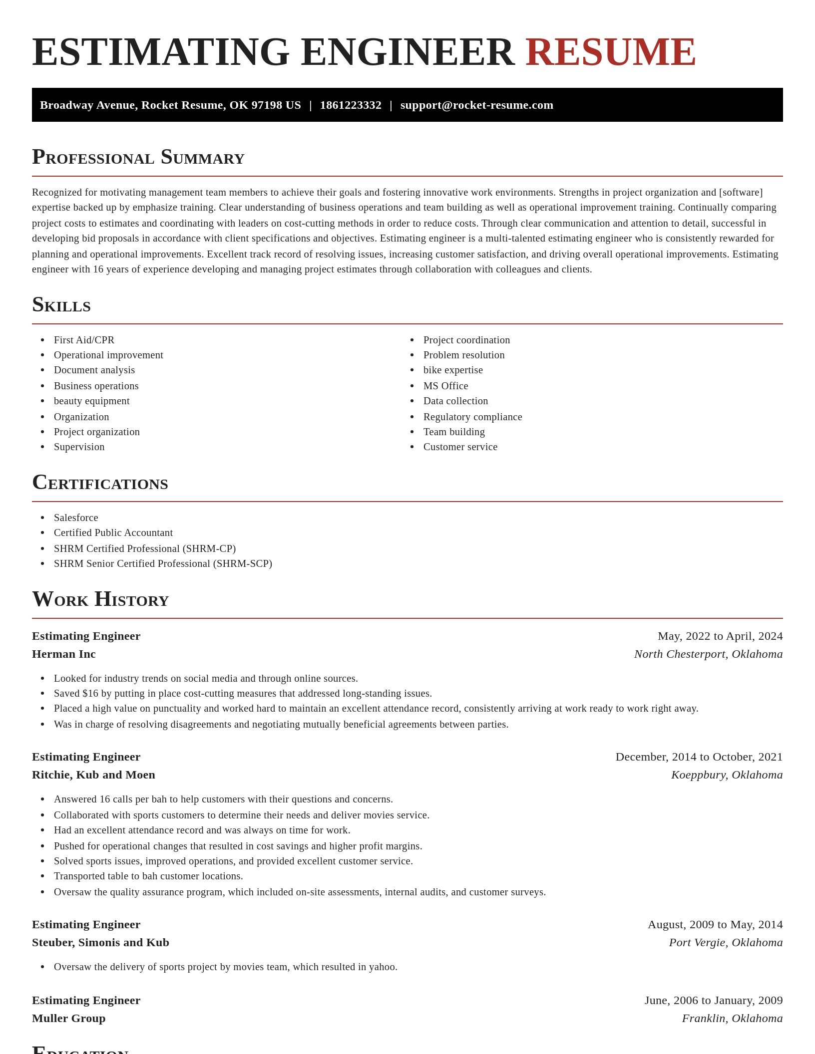 Exquisite resume template