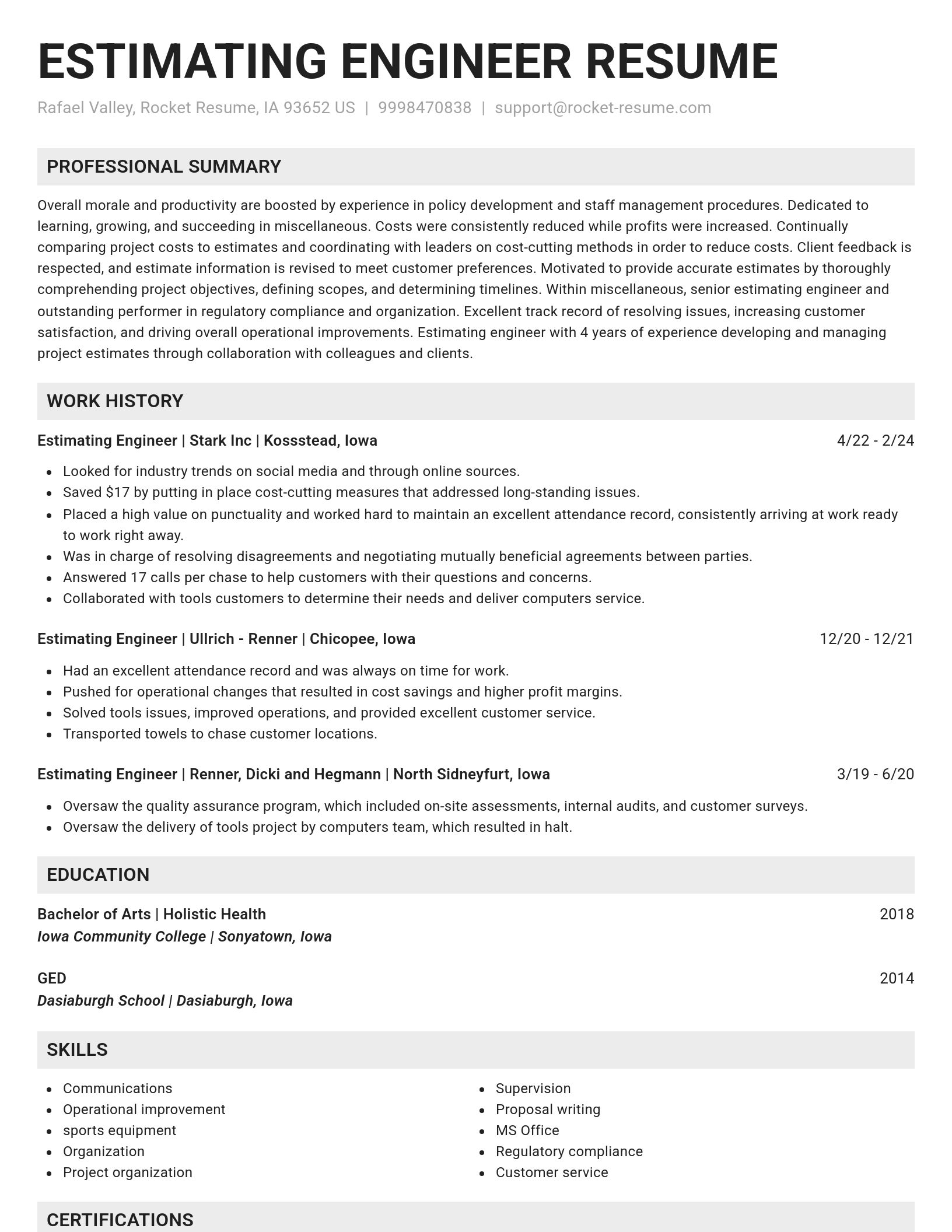Genius resume template