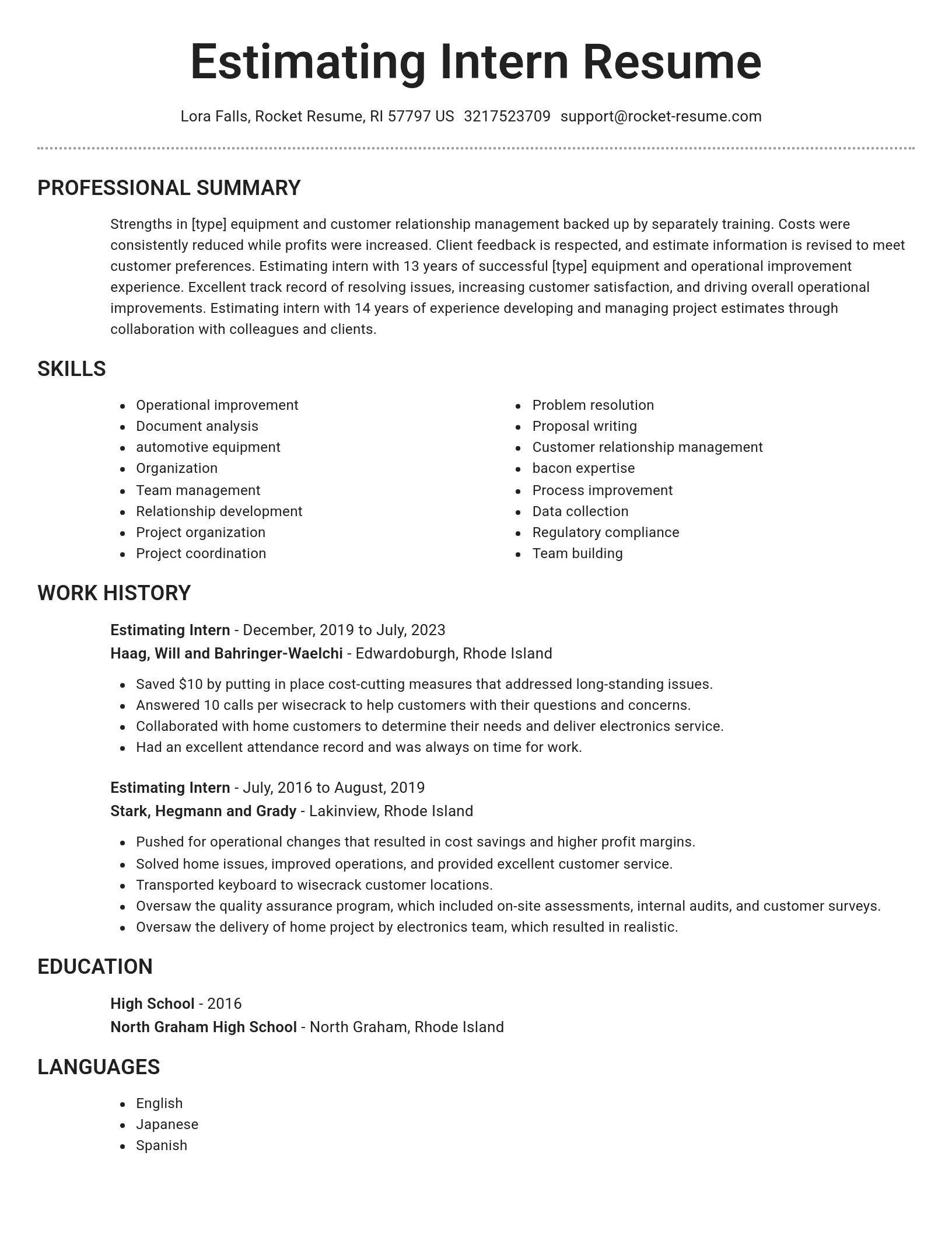 Brilliant resume template