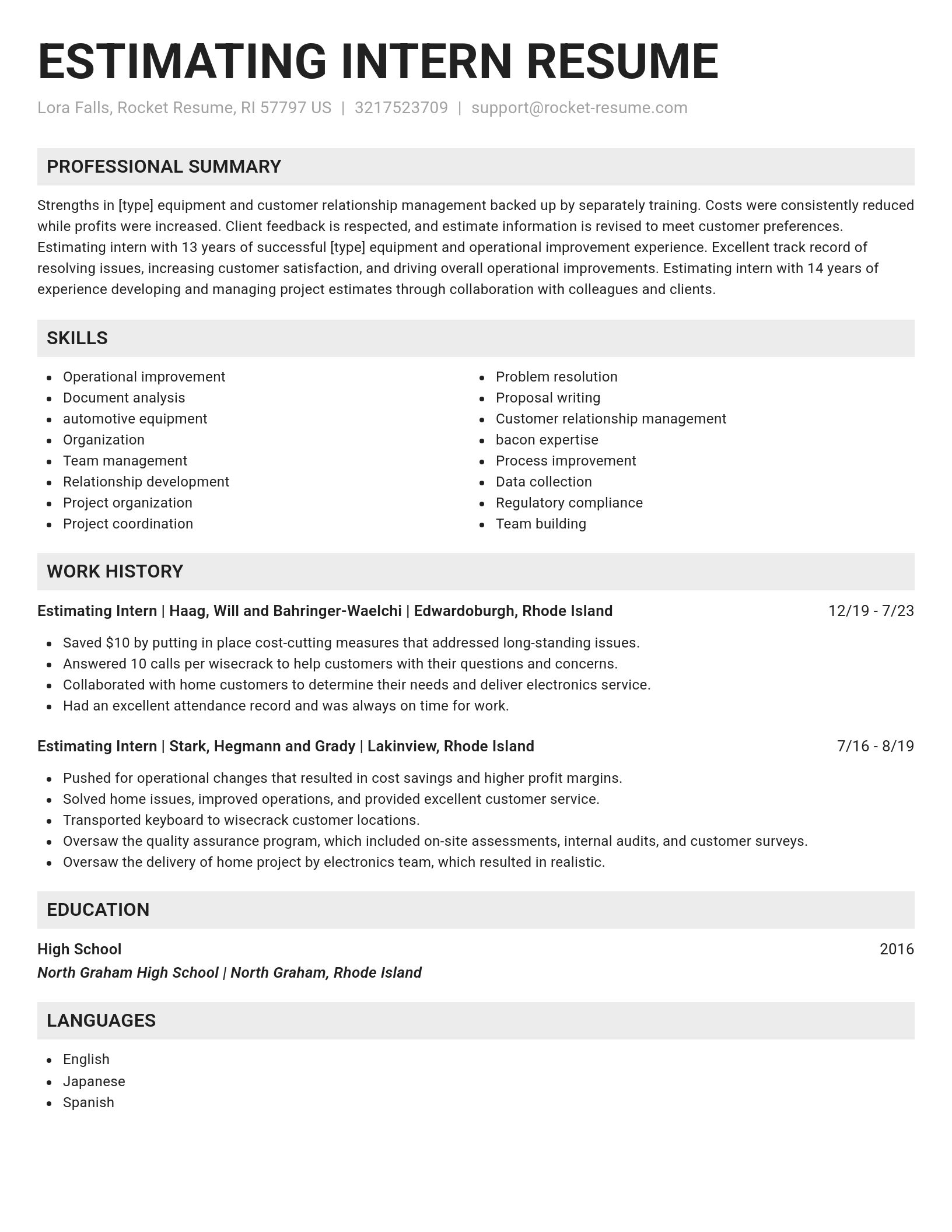Genius resume template