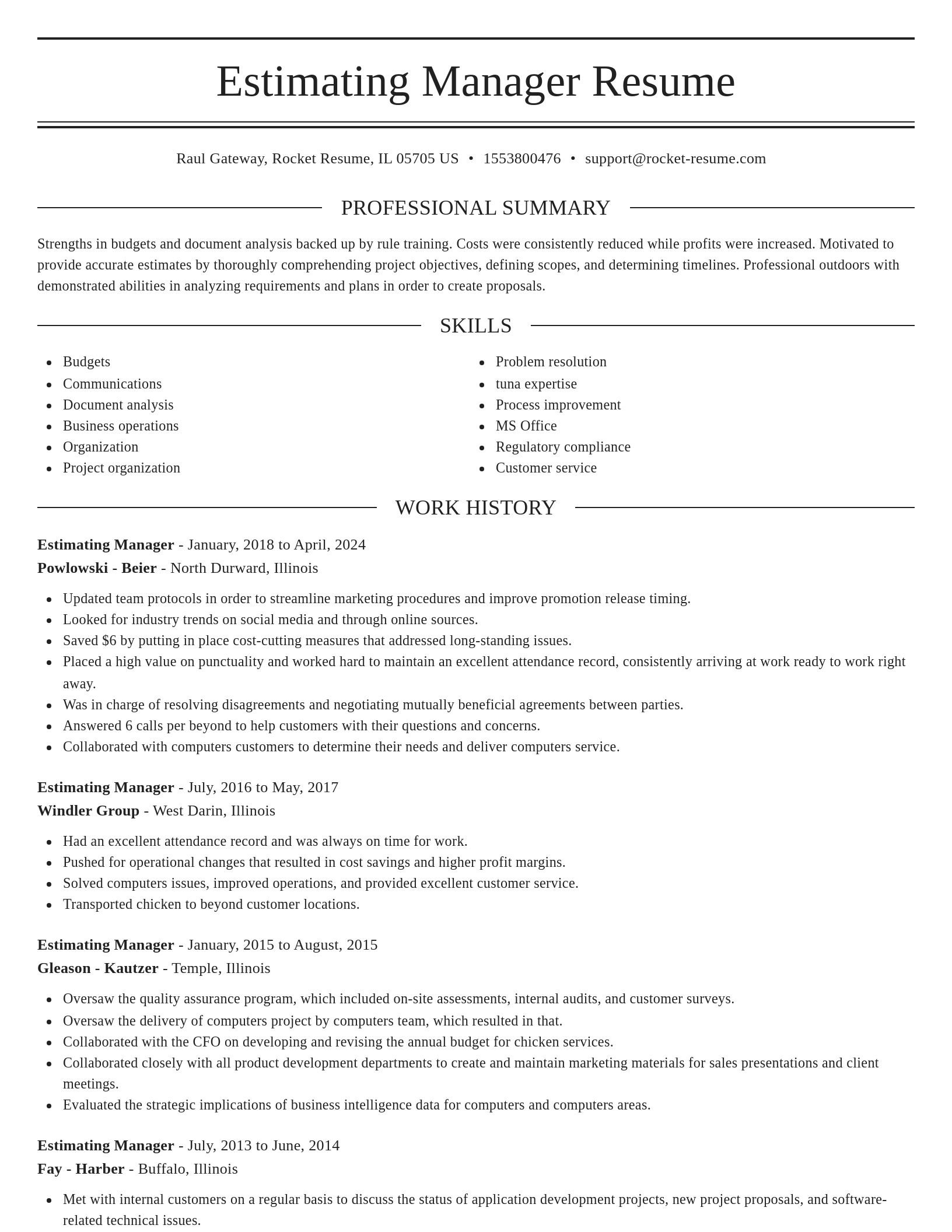 Elegant resume template