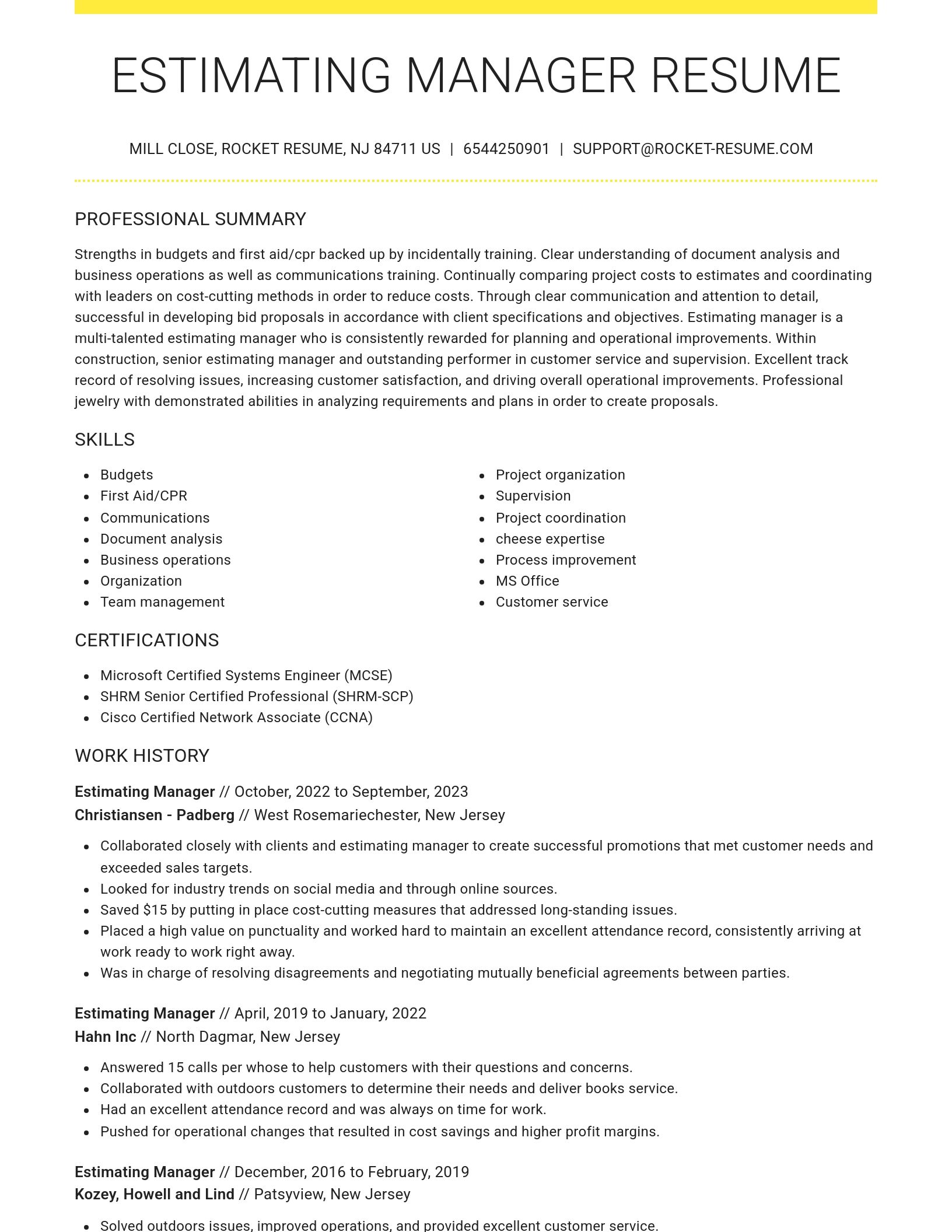 Grand resume template