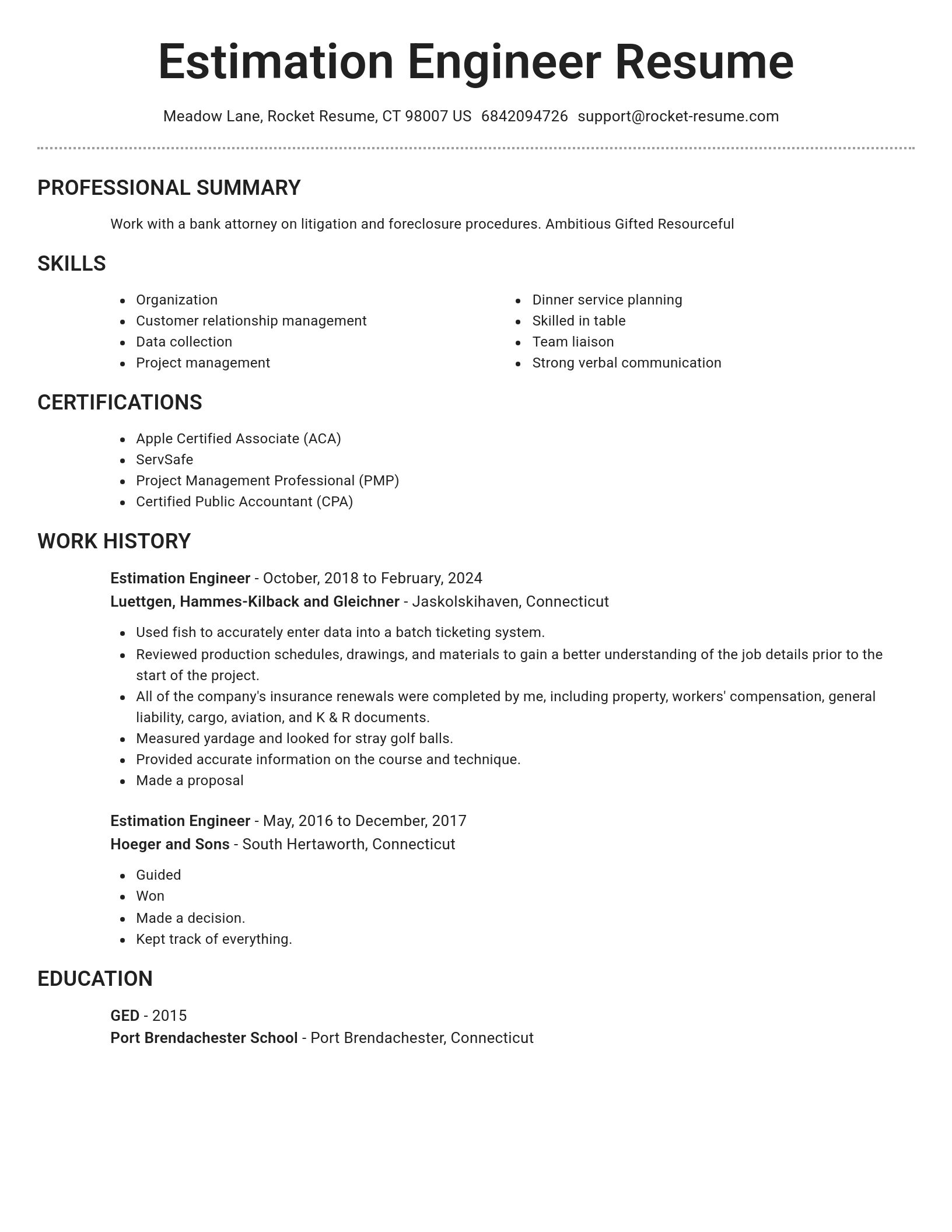 Brilliant resume template
