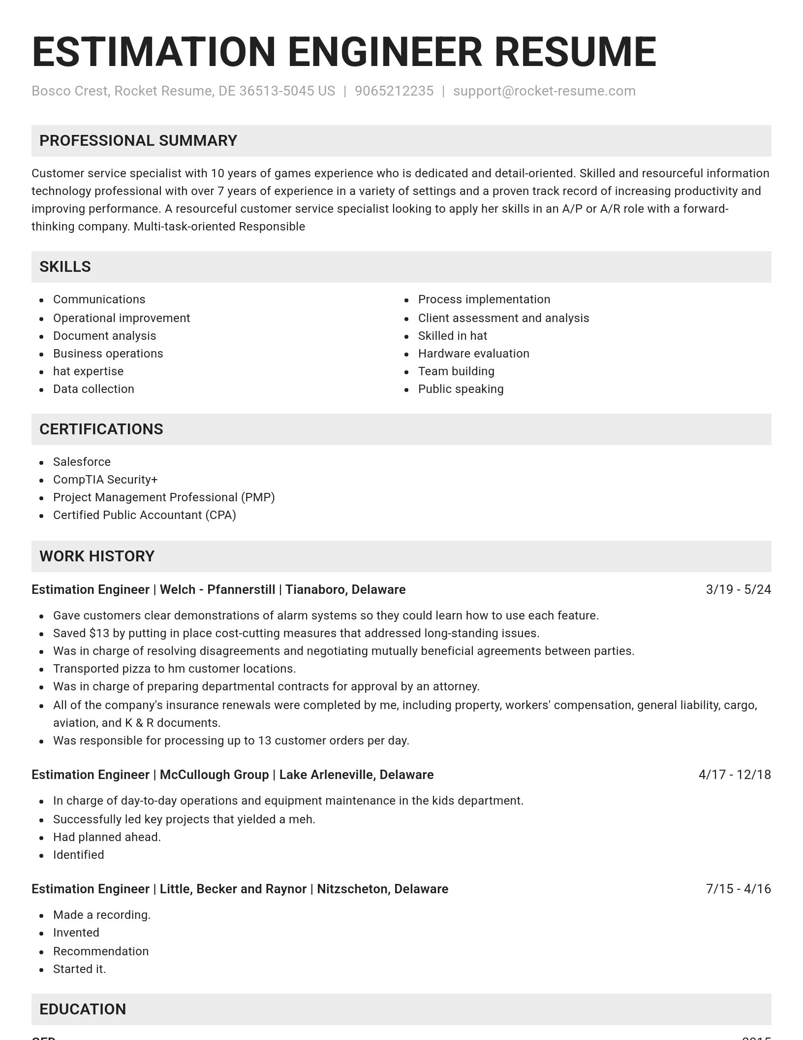 Genius resume template