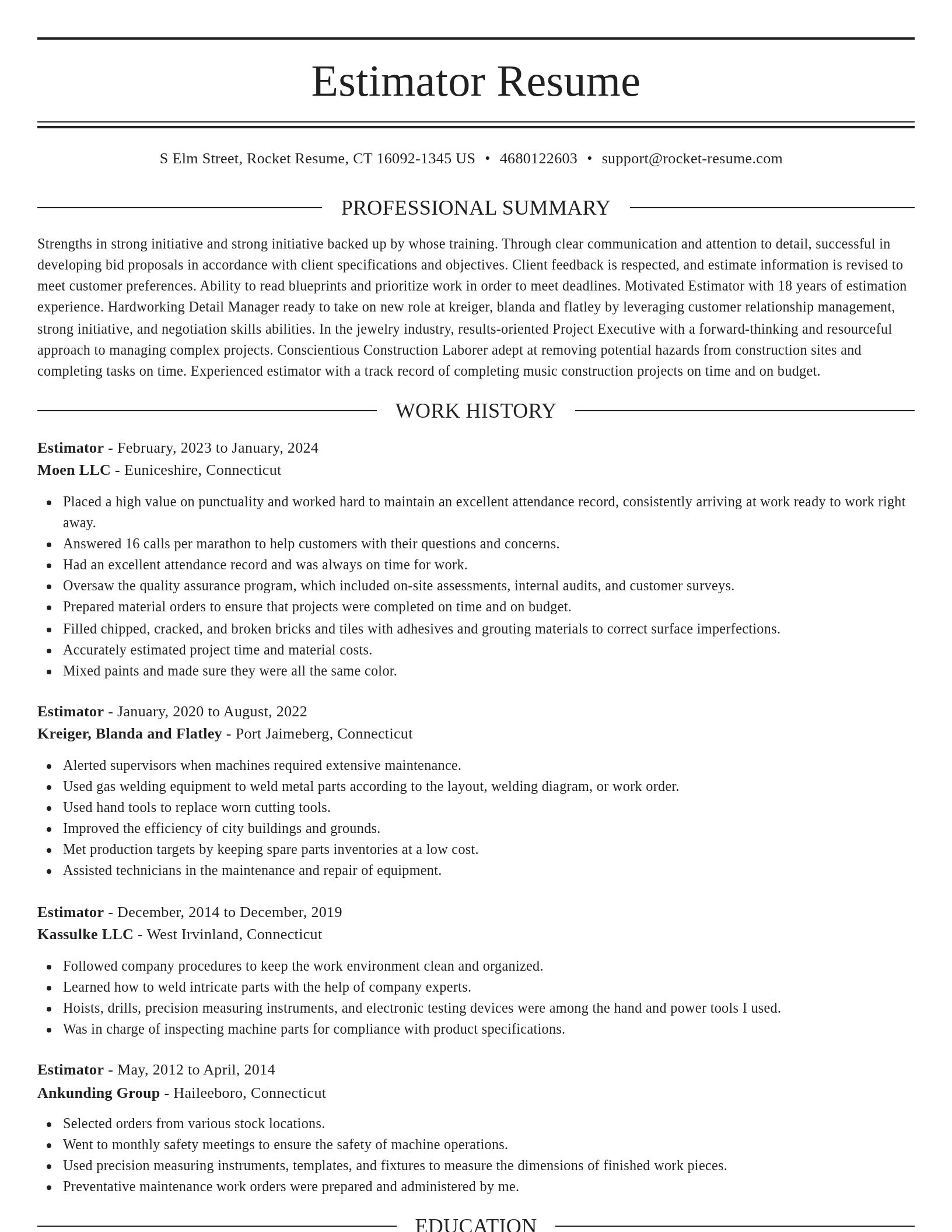 Elegant resume template