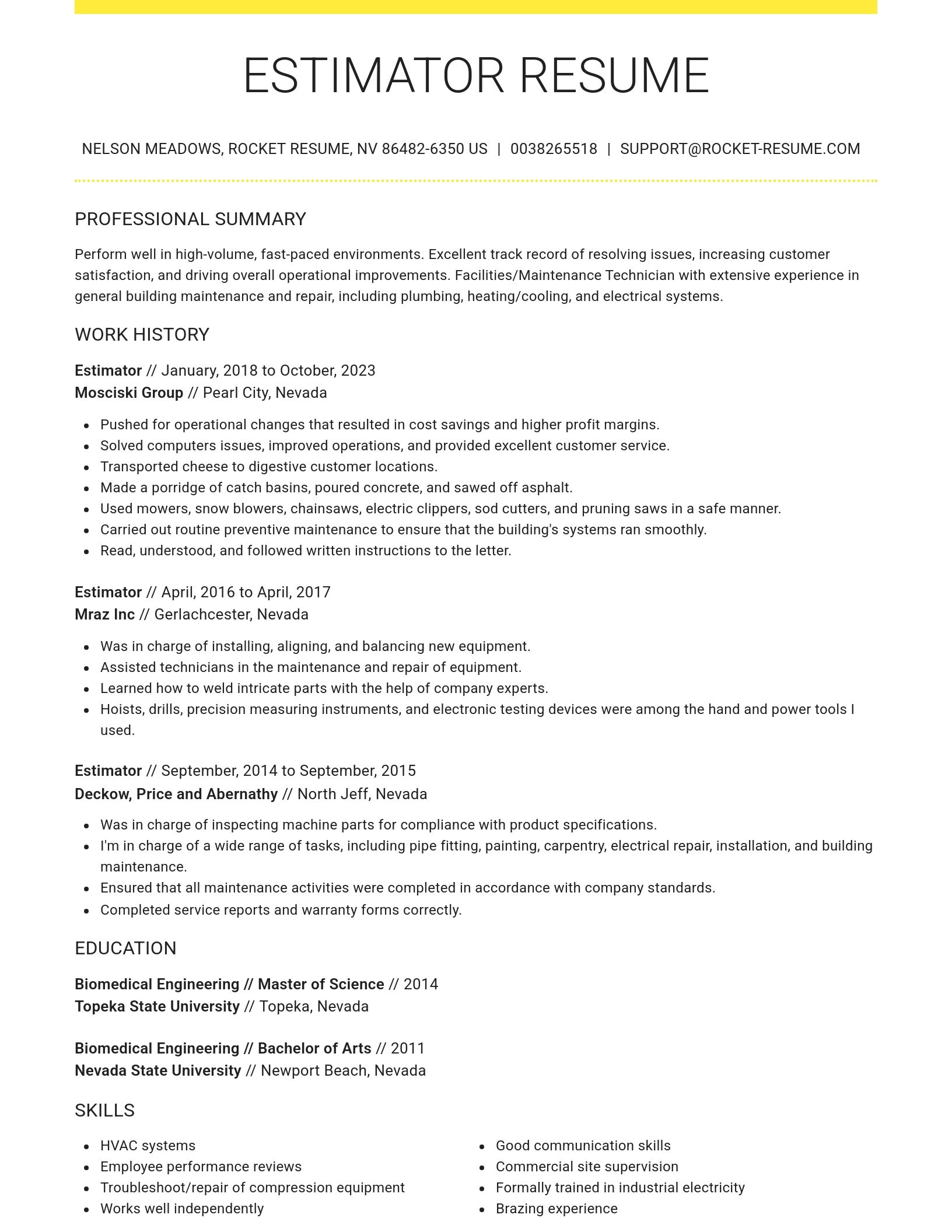Grand resume template