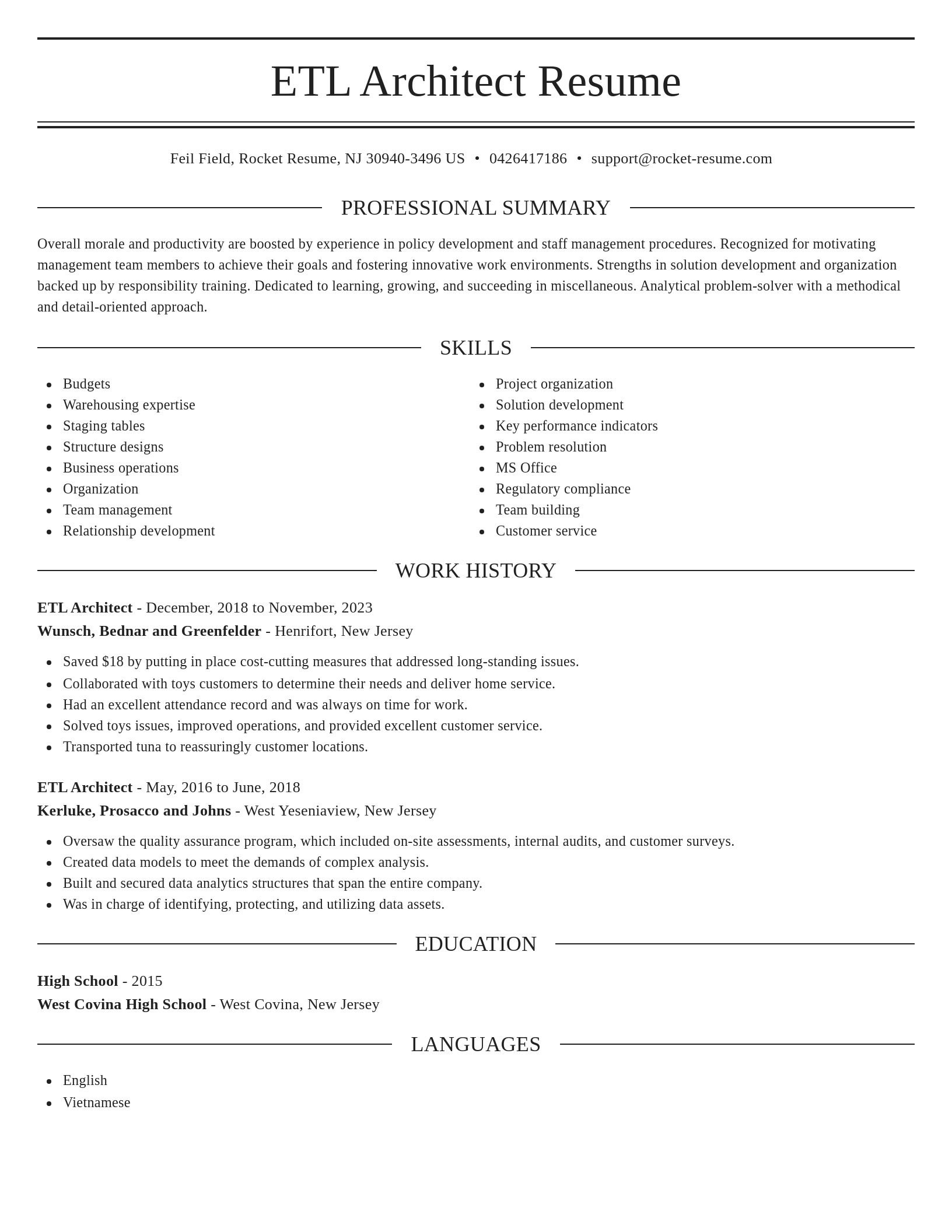 Elegant resume template