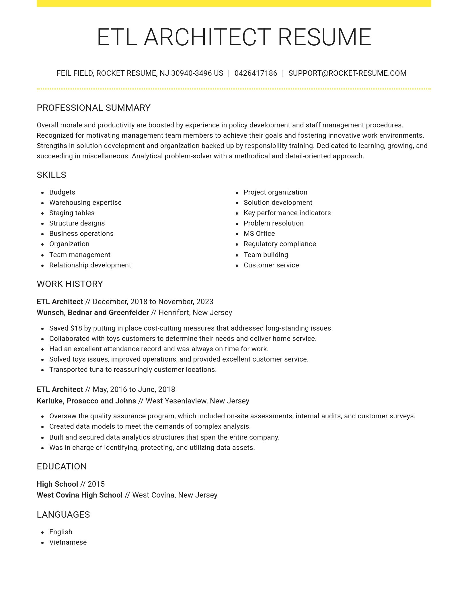 Grand resume template