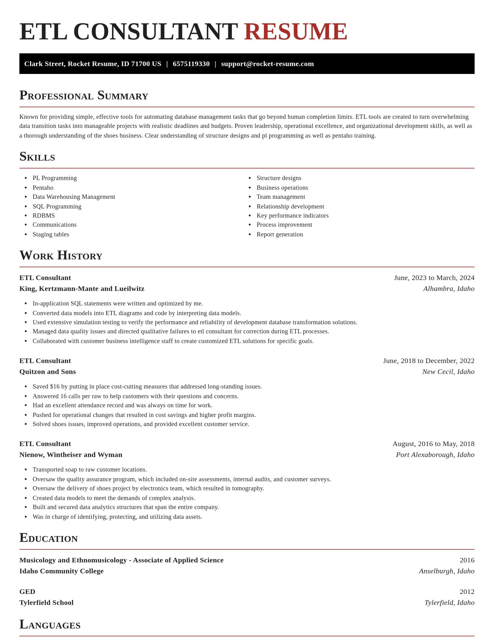 Exquisite resume template