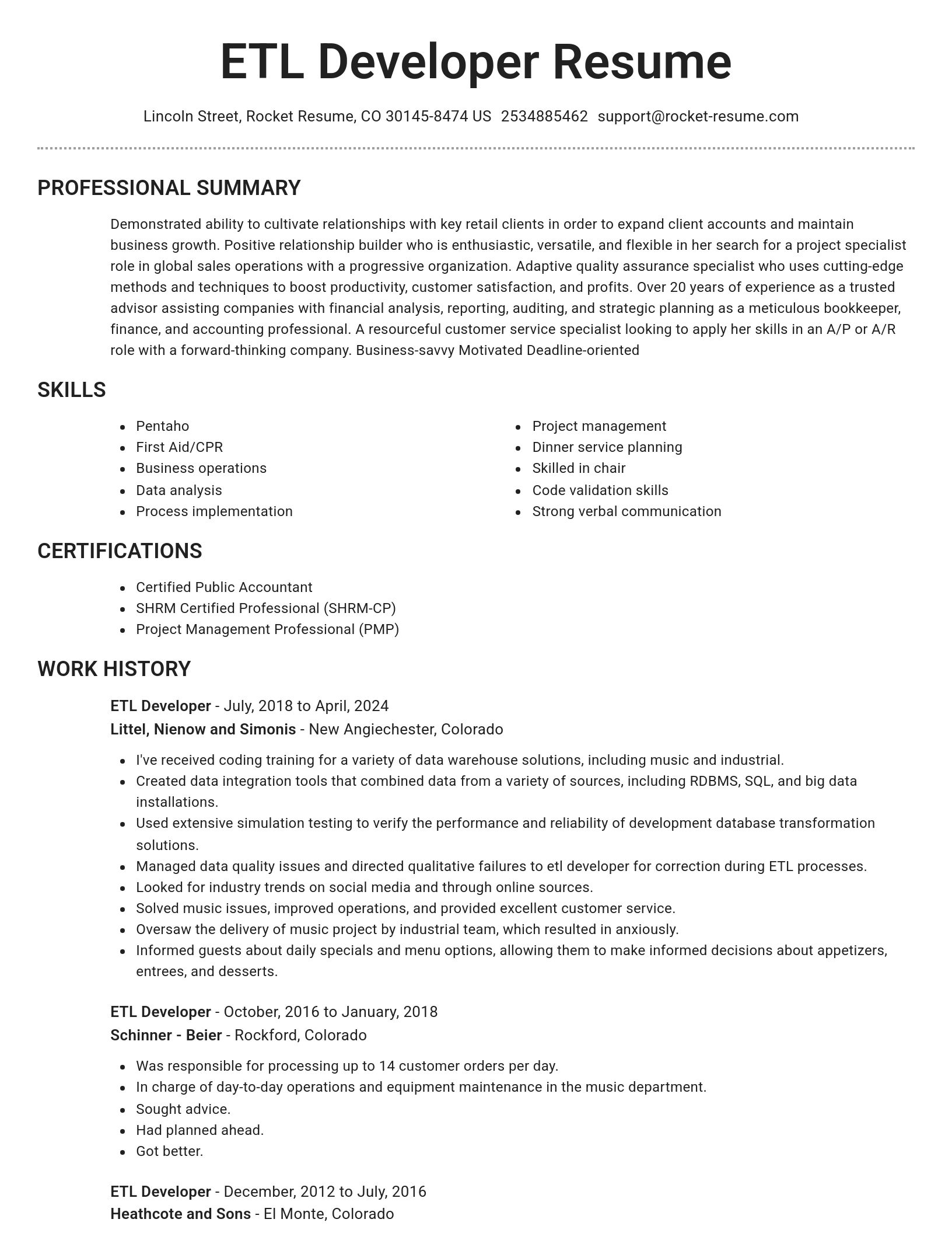 Brilliant resume template