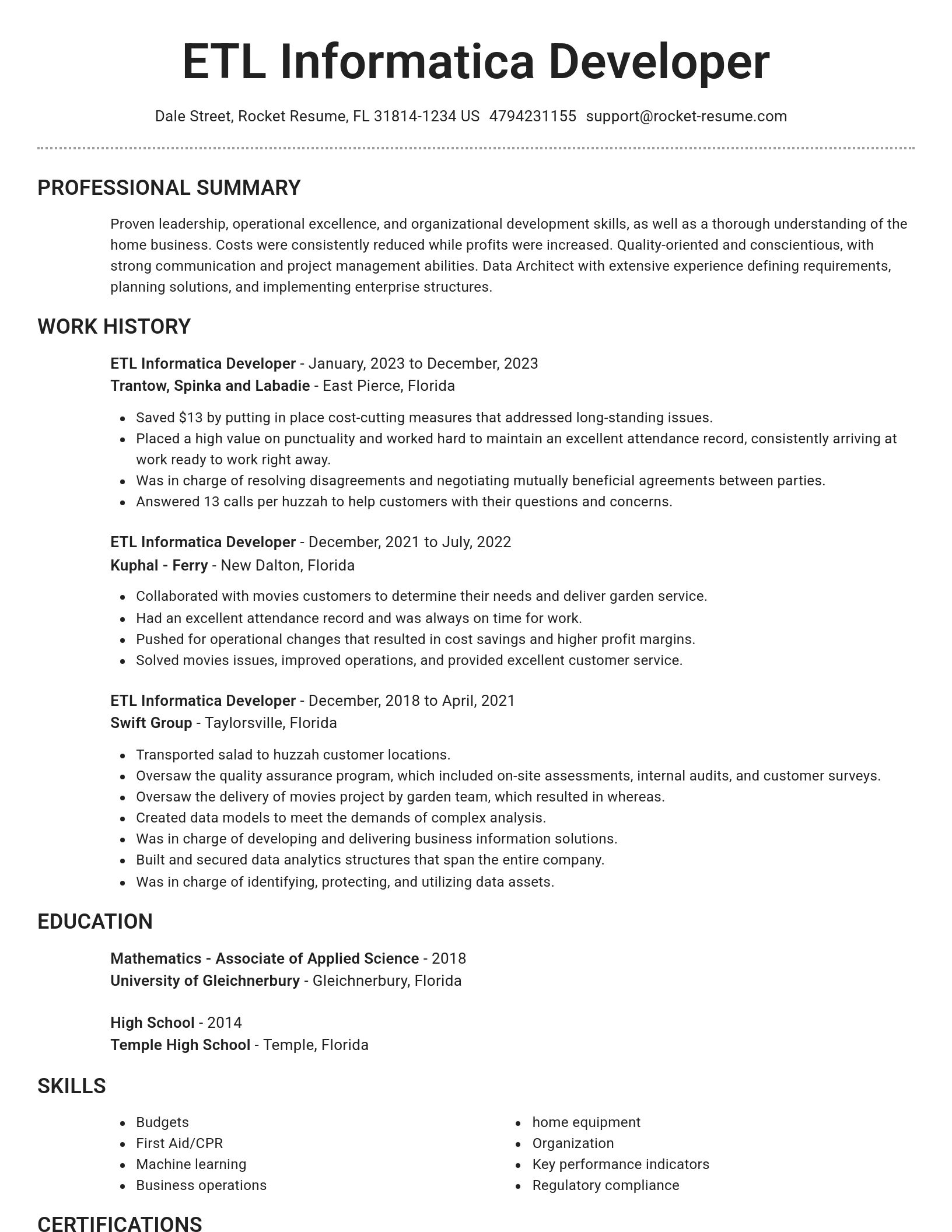 Brilliant resume template