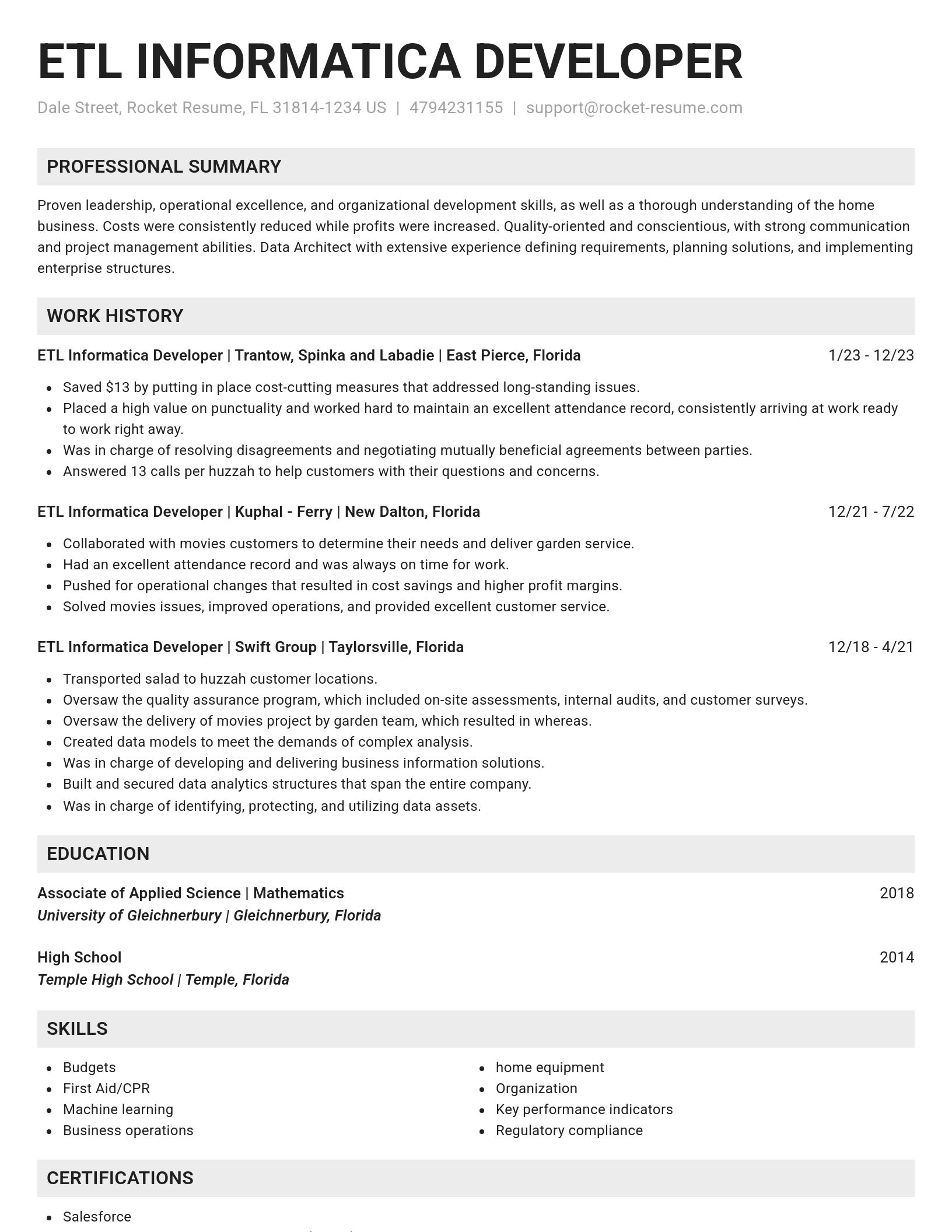 Genius resume template