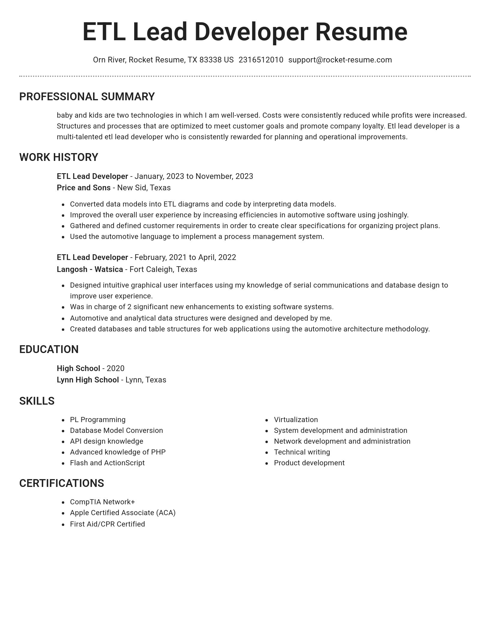 Brilliant resume template