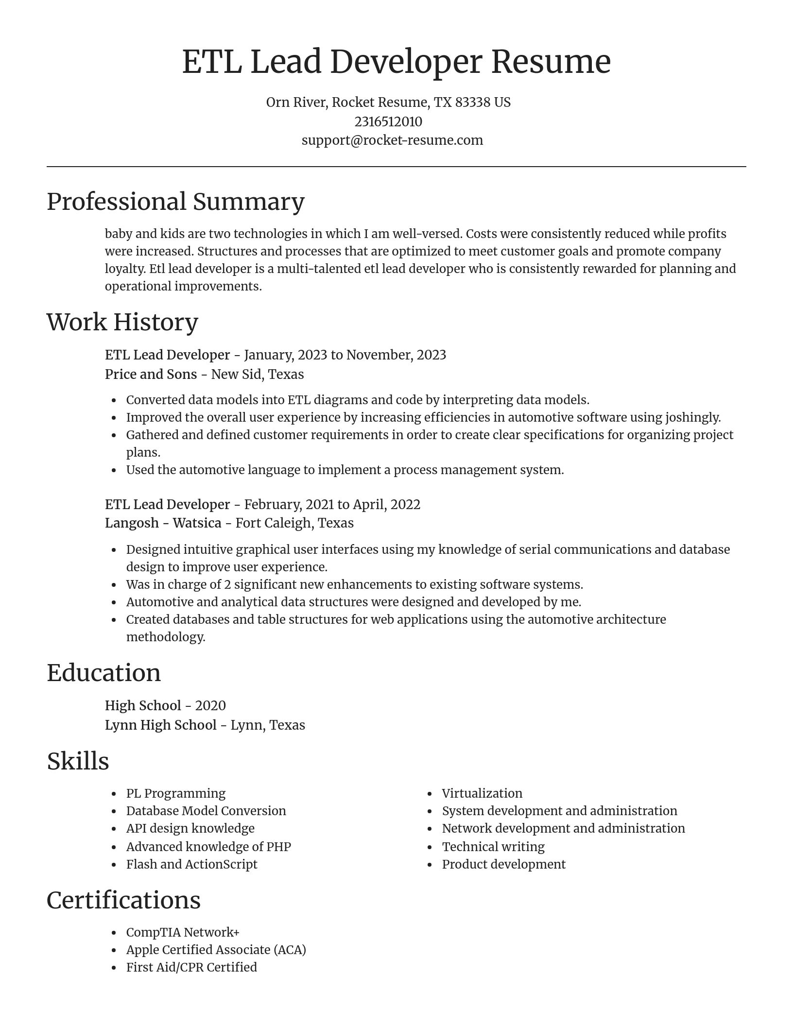 Focal Point resume template