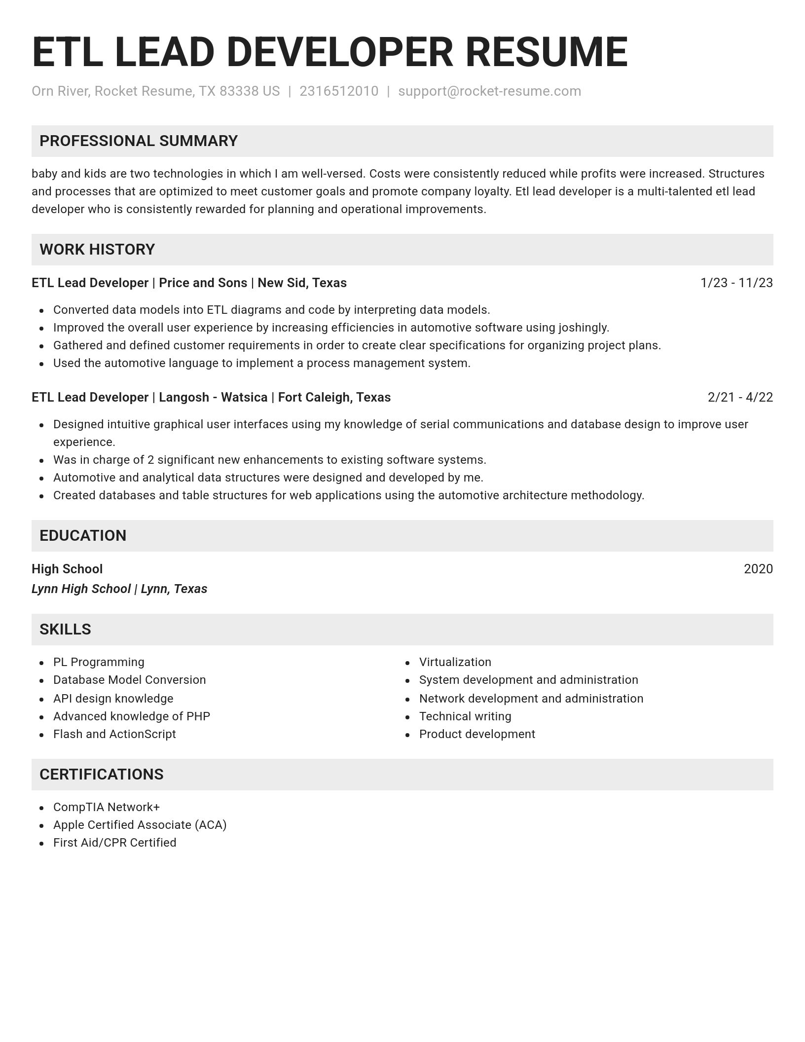 Genius resume template