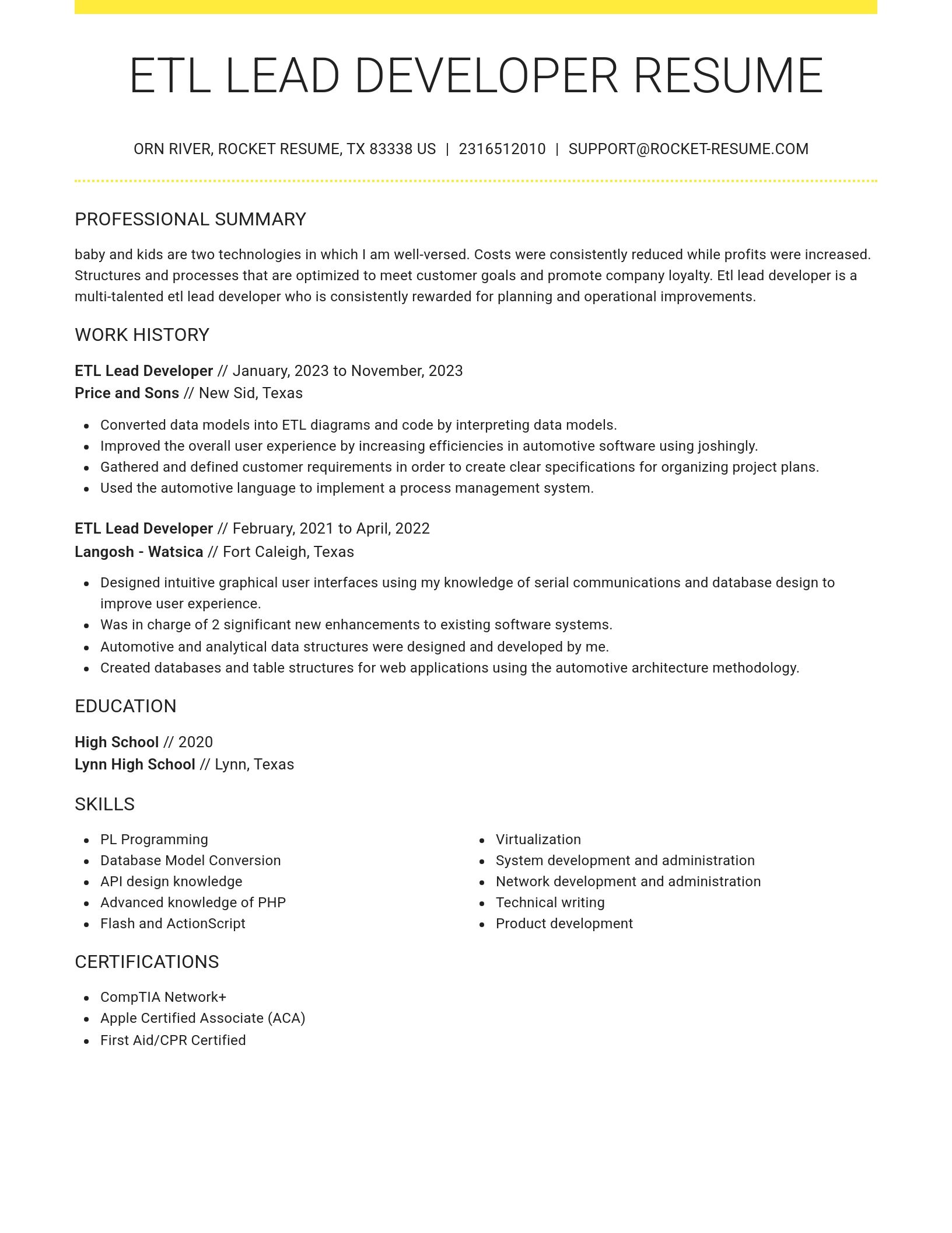 Grand resume template