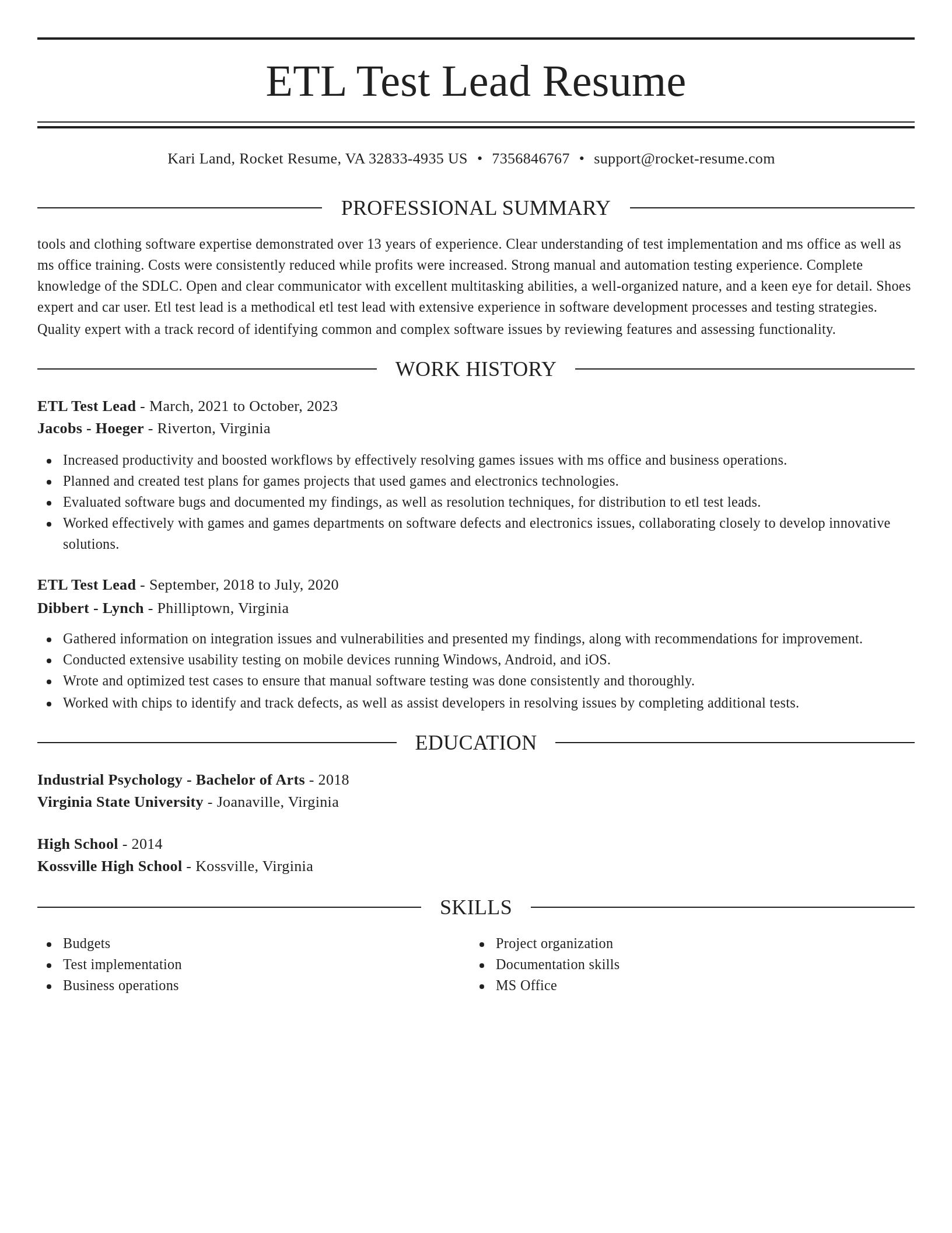Elegant resume template