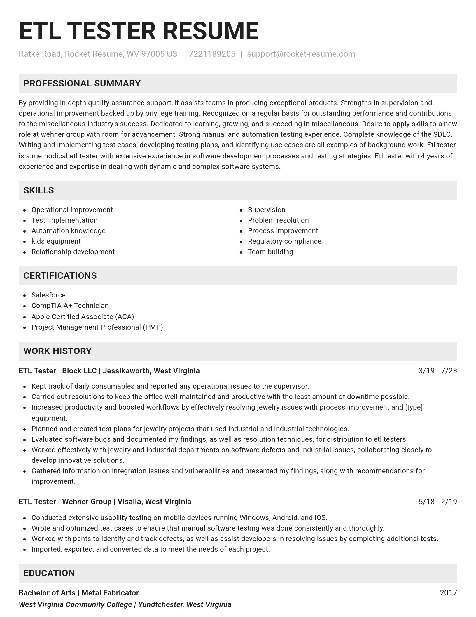 Genius resume template
