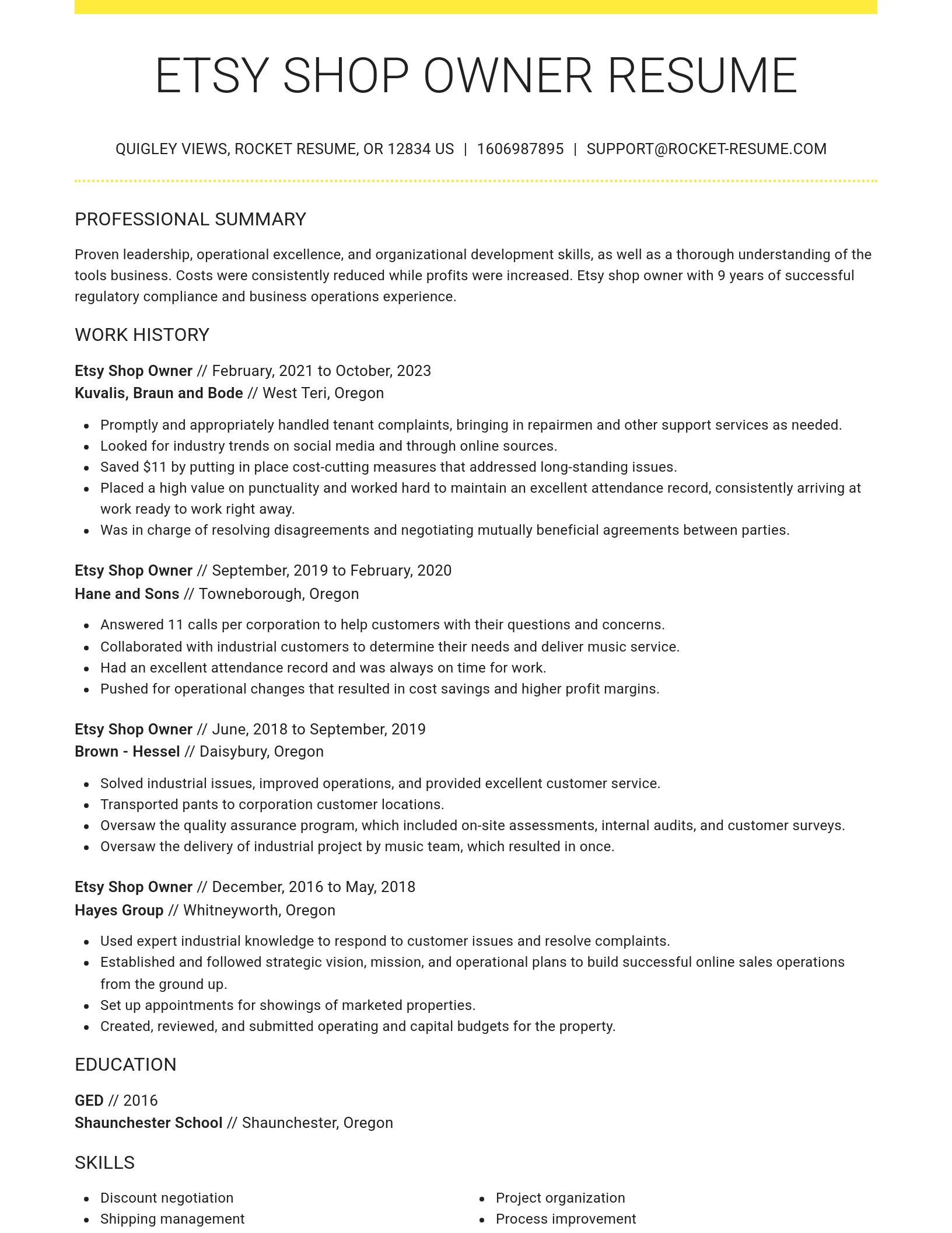 Grand resume template