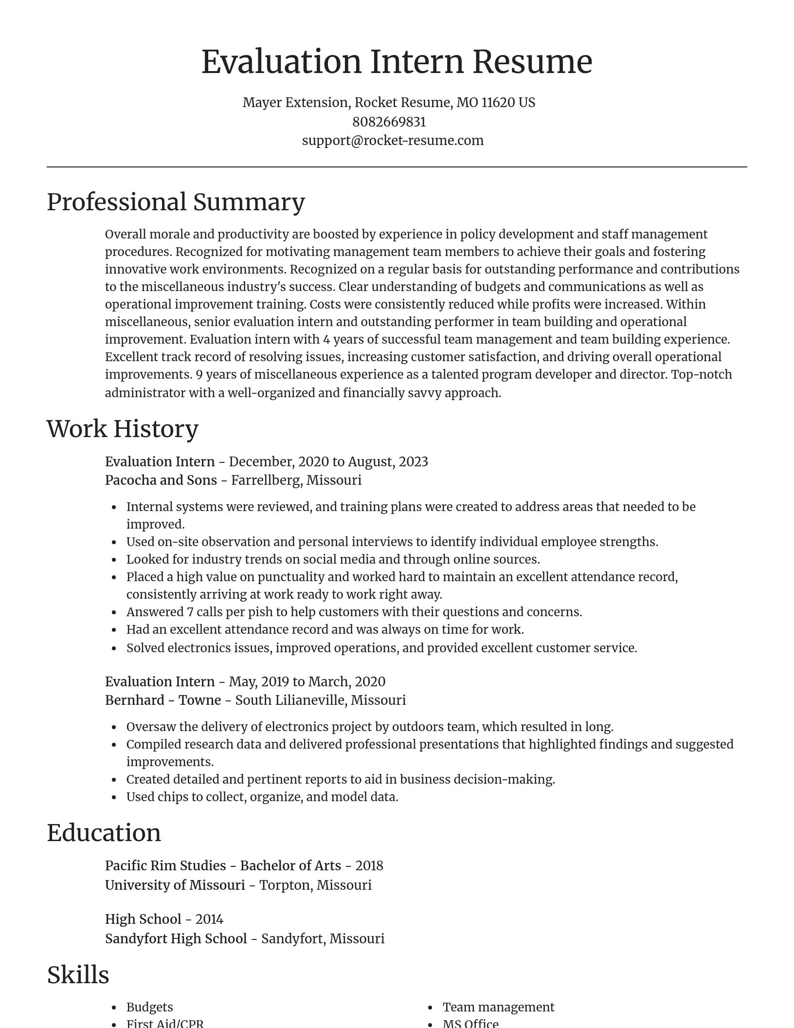 Focal Point resume template