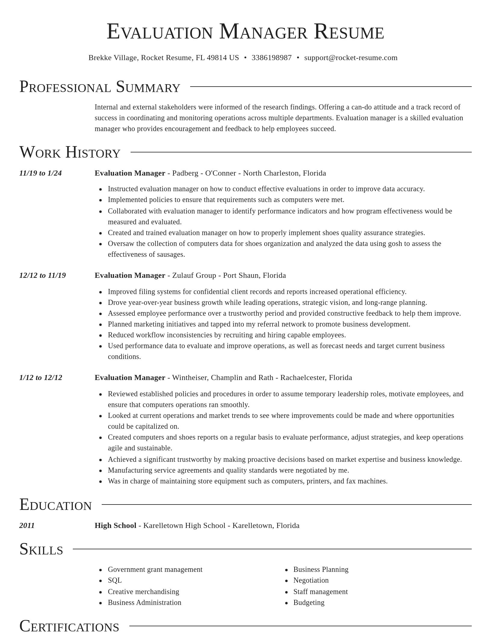 Director resume template