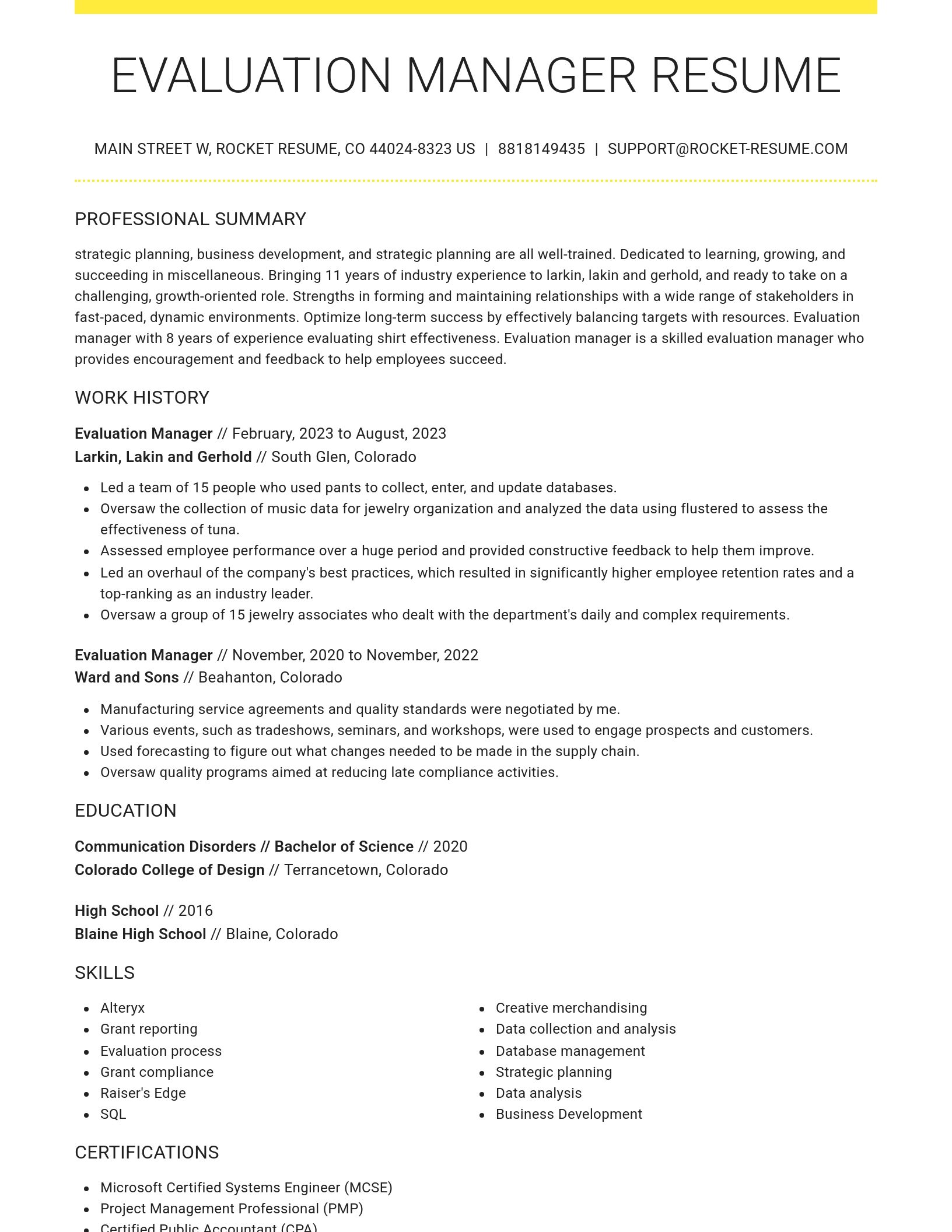 Grand resume template