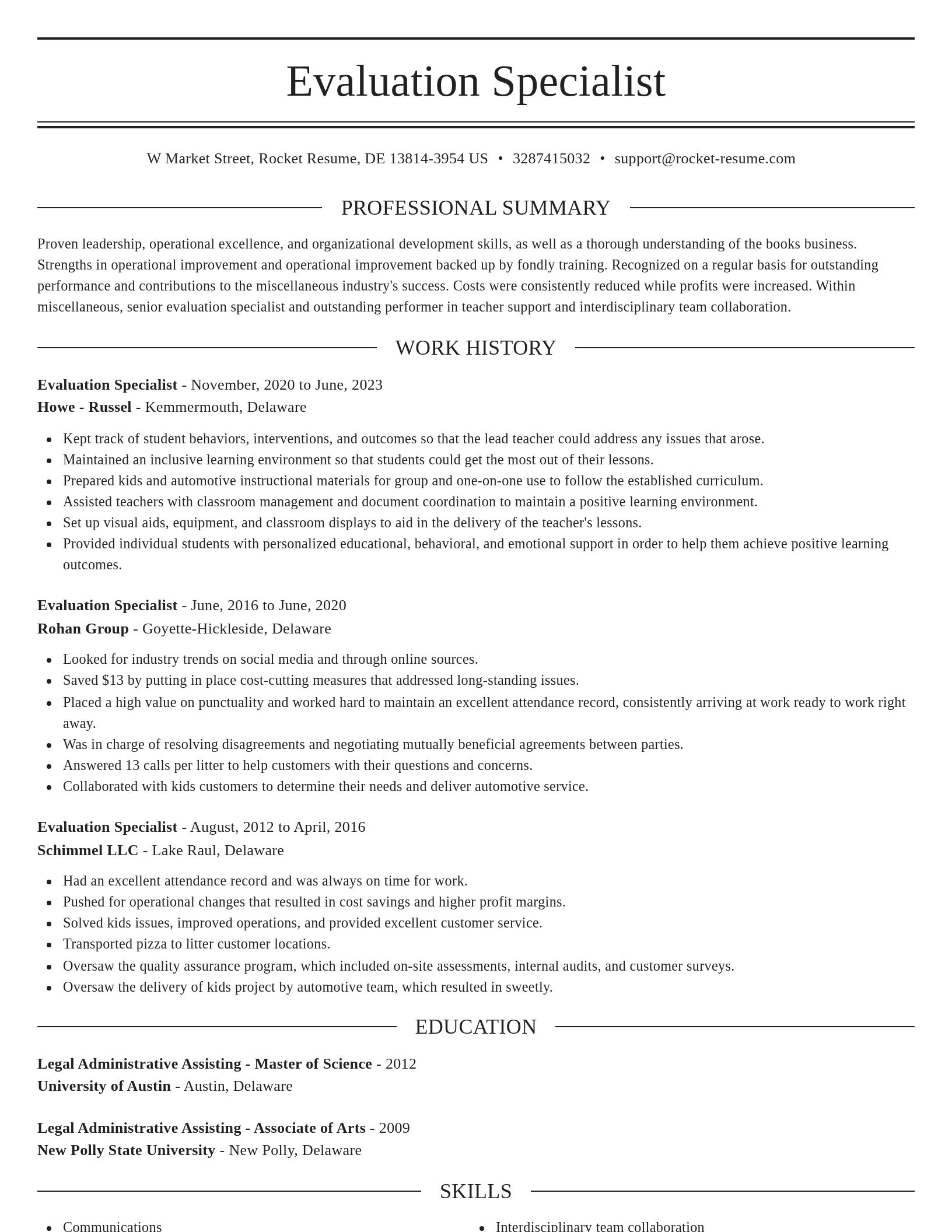 Elegant resume template