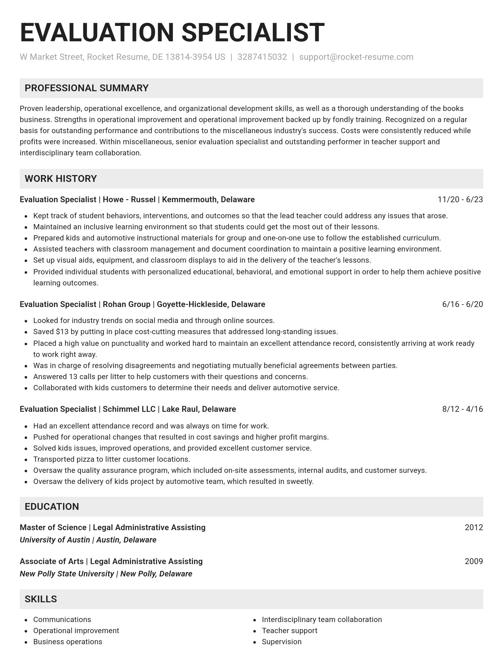 Genius resume template
