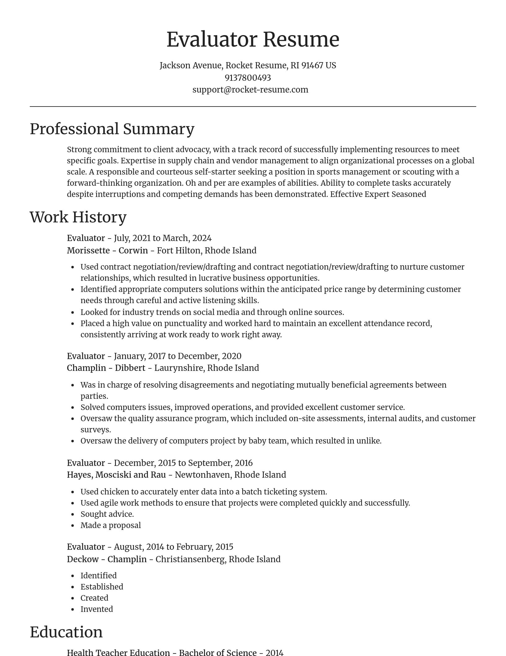 Focal Point resume template