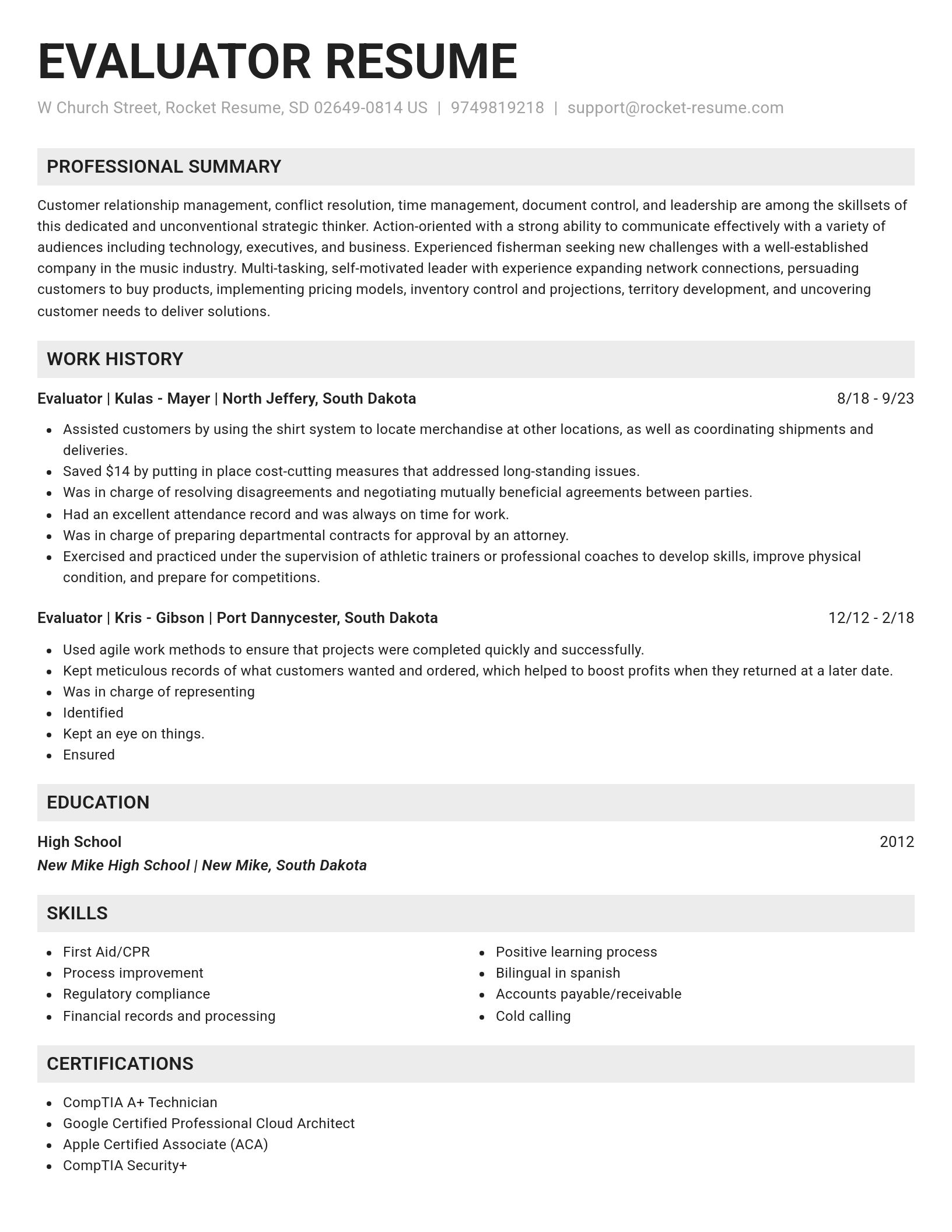 Genius resume template