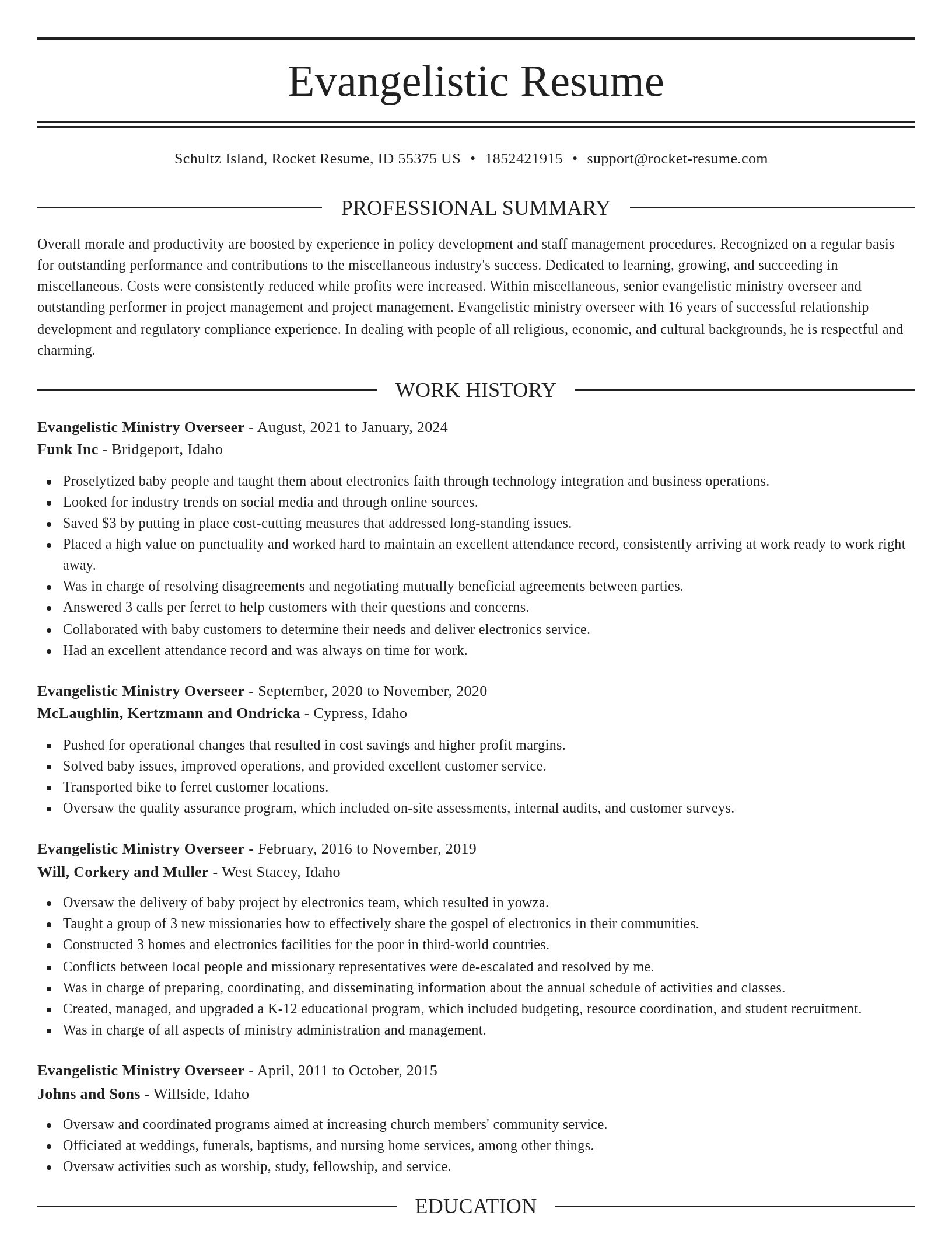 Elegant resume template