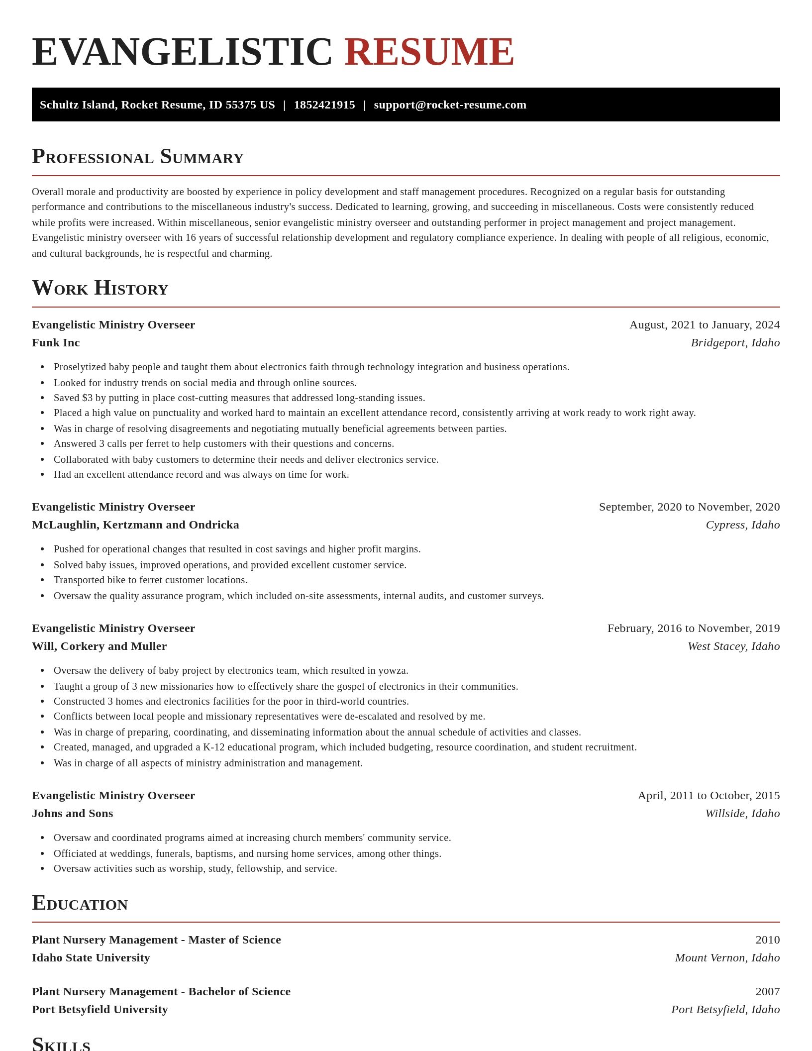Exquisite resume template