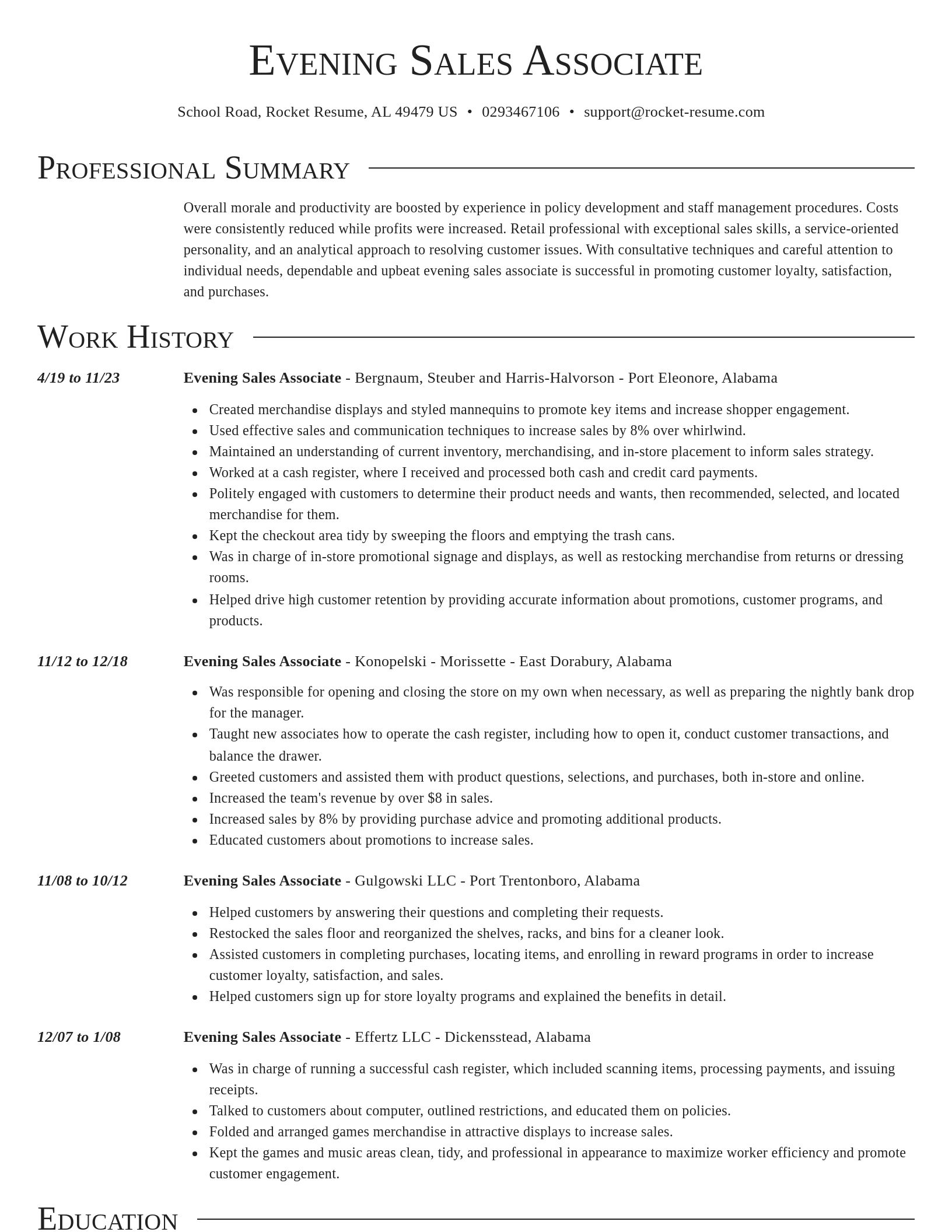 Director resume template