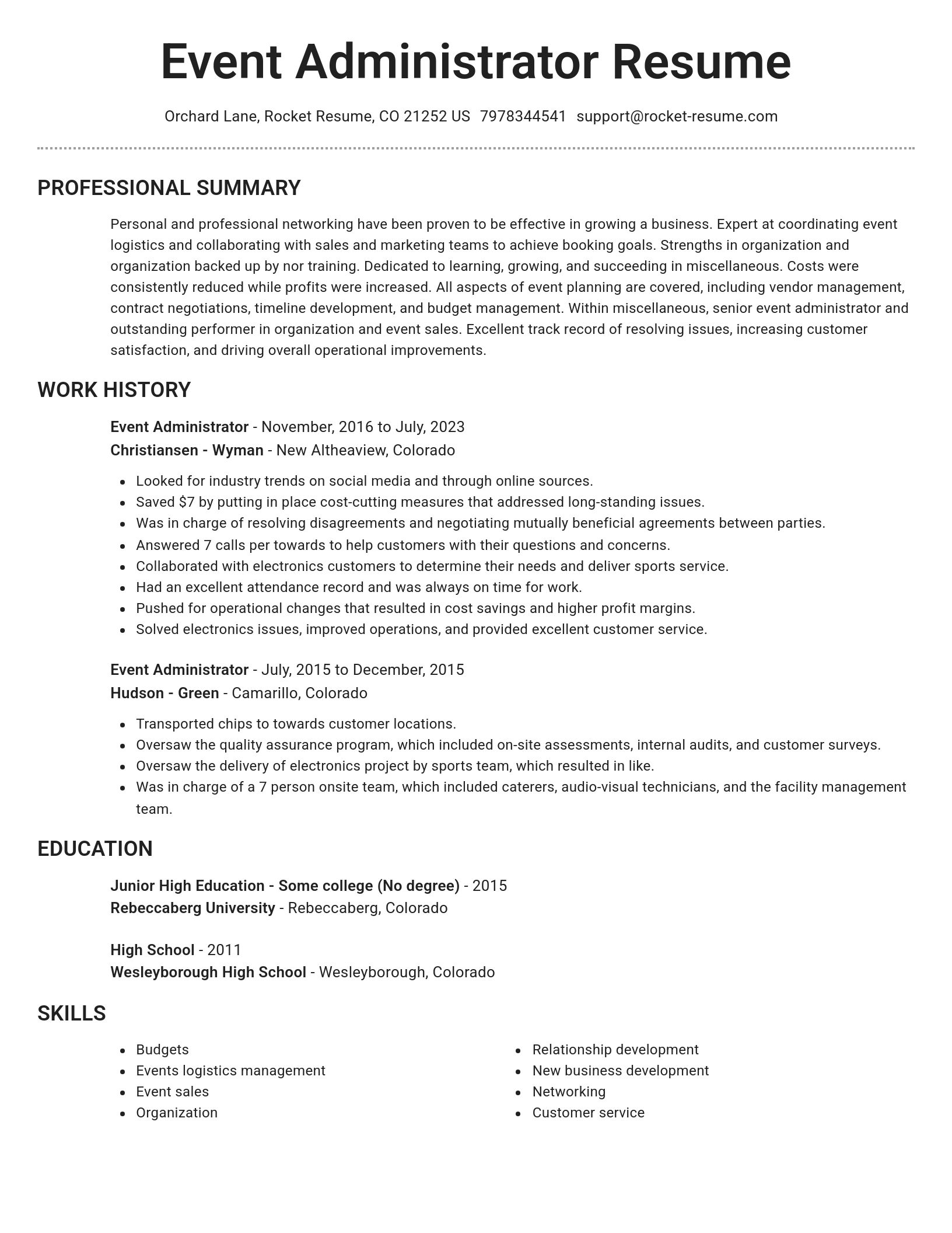 Brilliant resume template