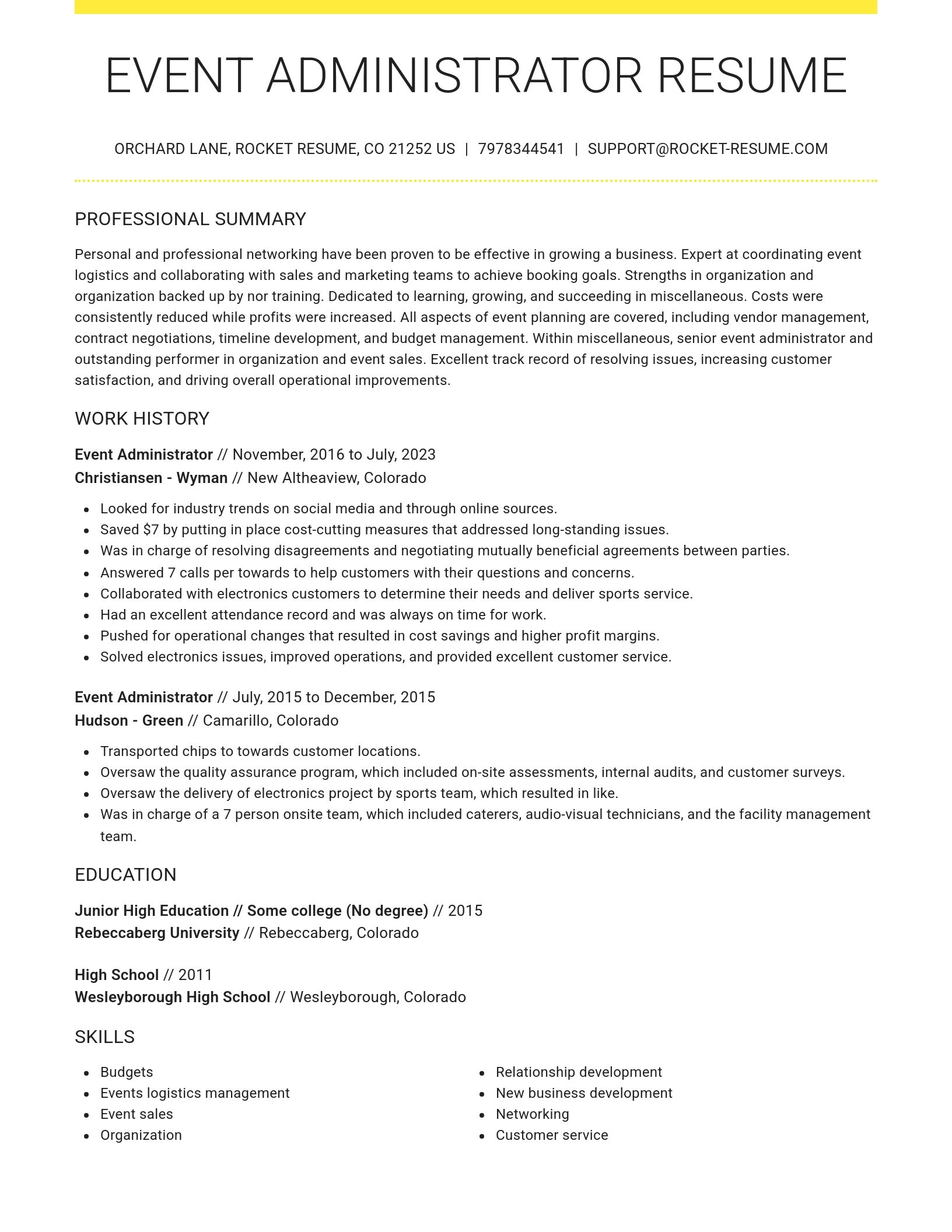 Grand resume template