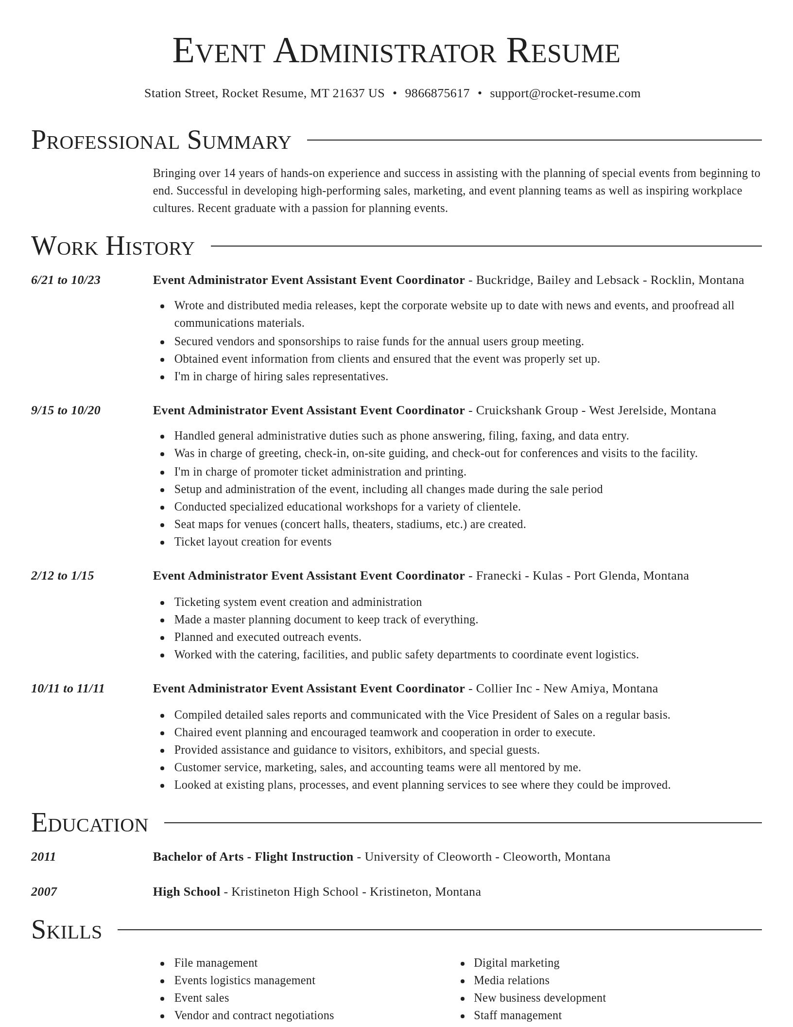 Director resume template