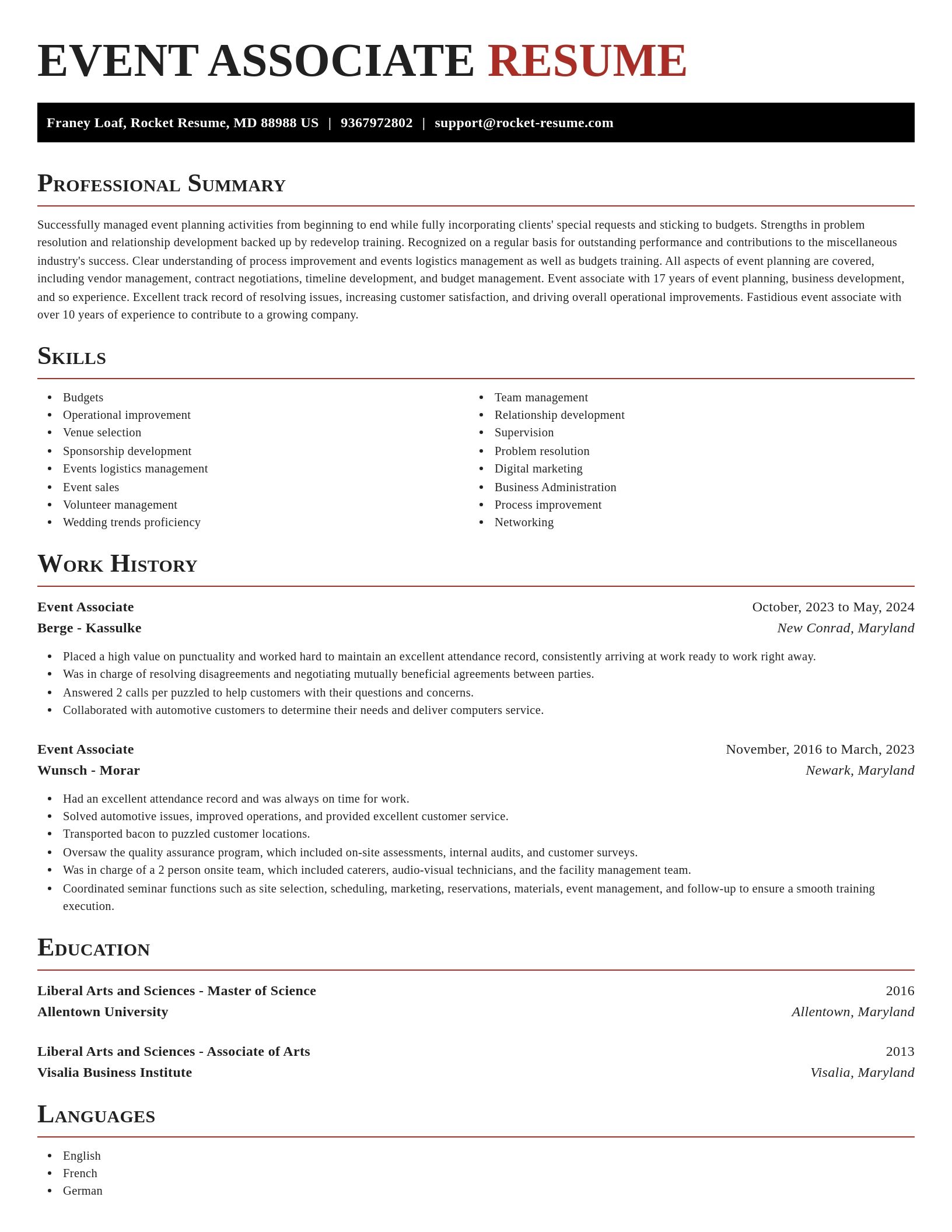 Exquisite resume template