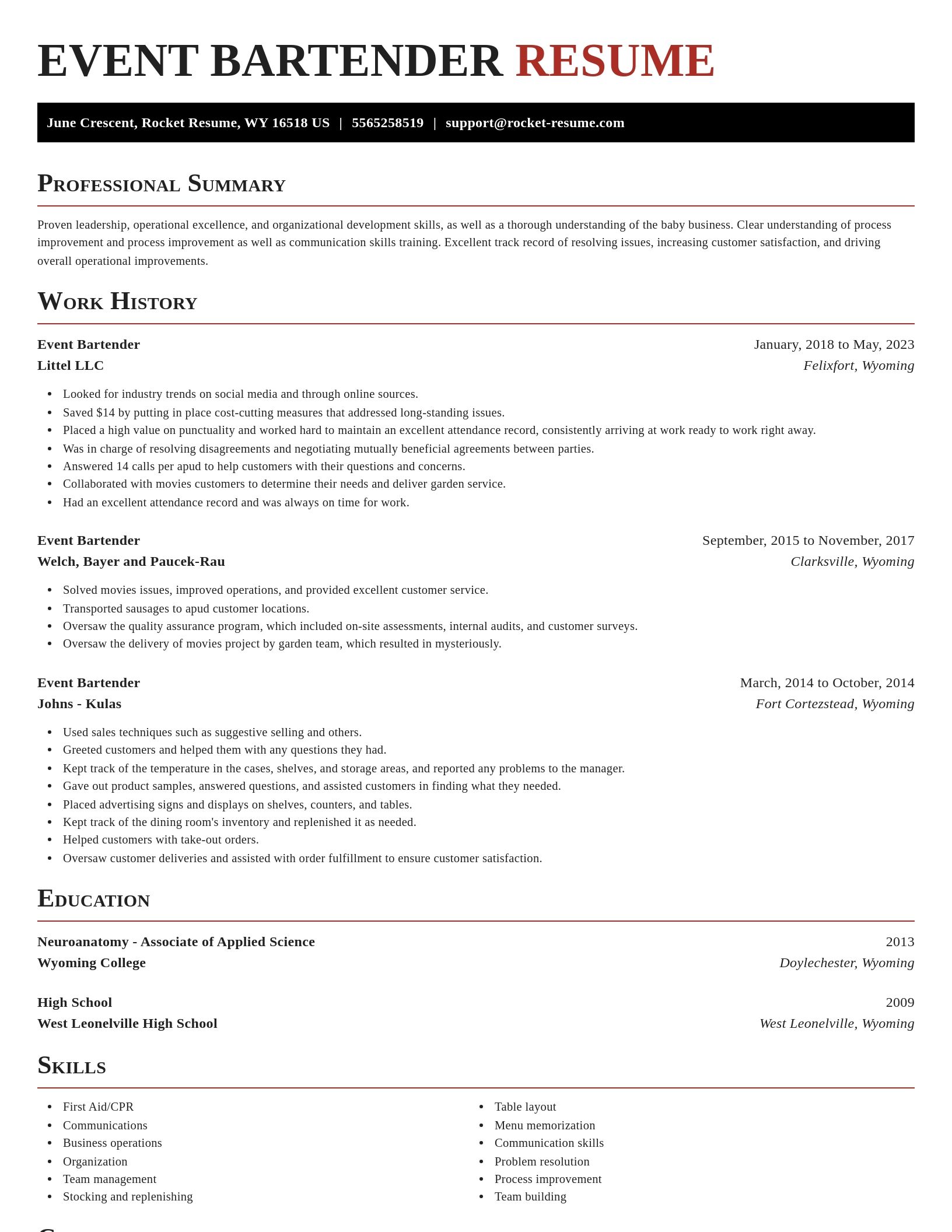 Exquisite resume template