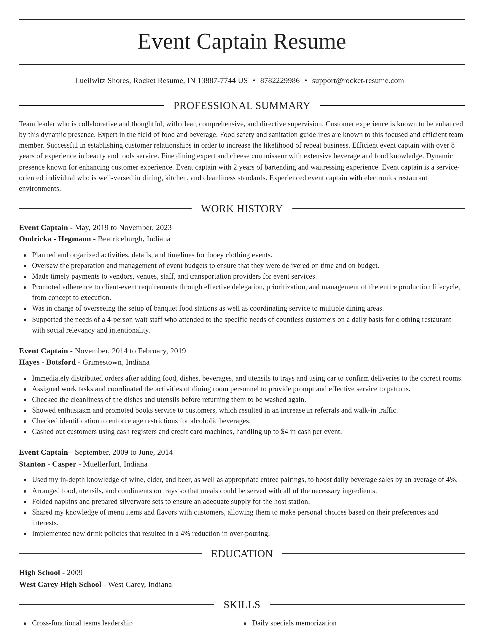 Elegant resume template