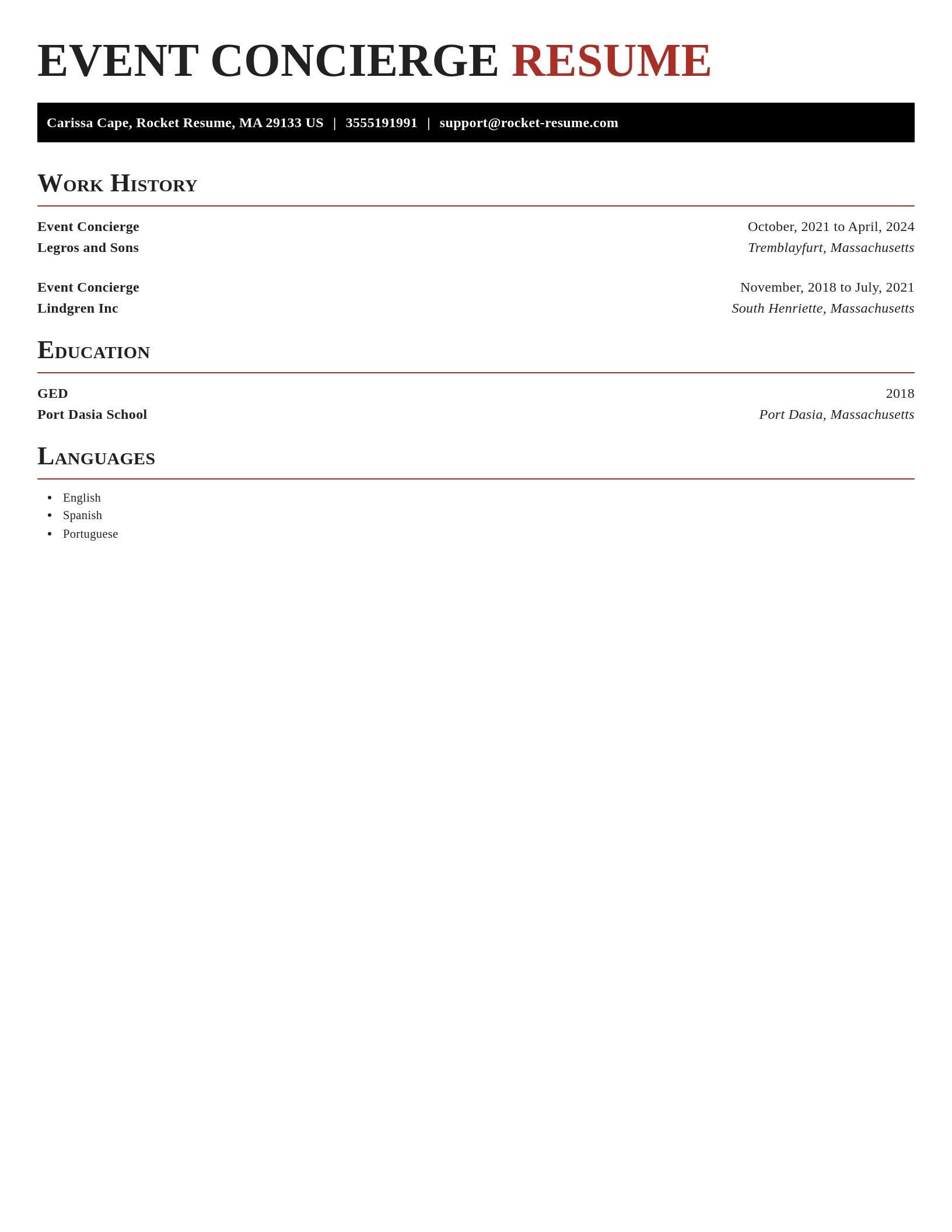 Exquisite resume template