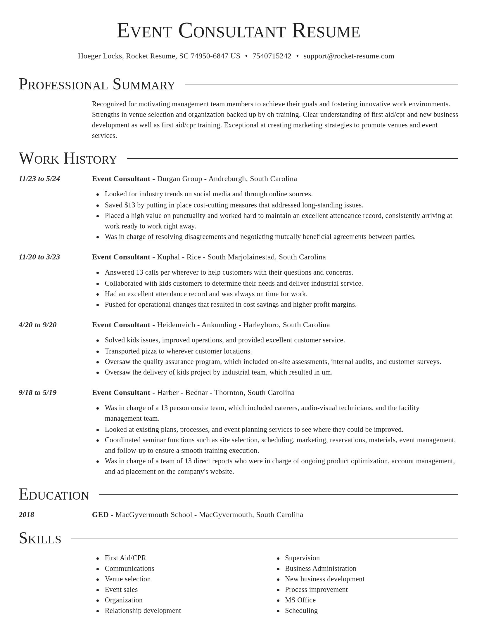 Director resume template