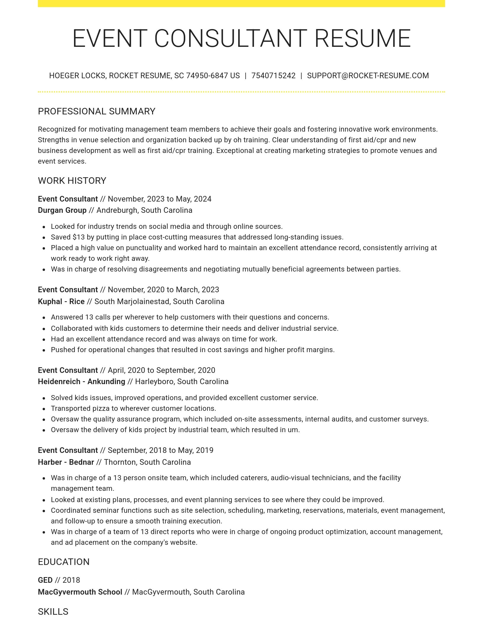 Grand resume template