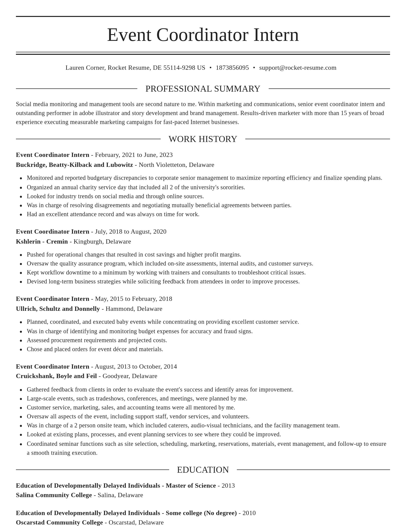 Elegant resume template